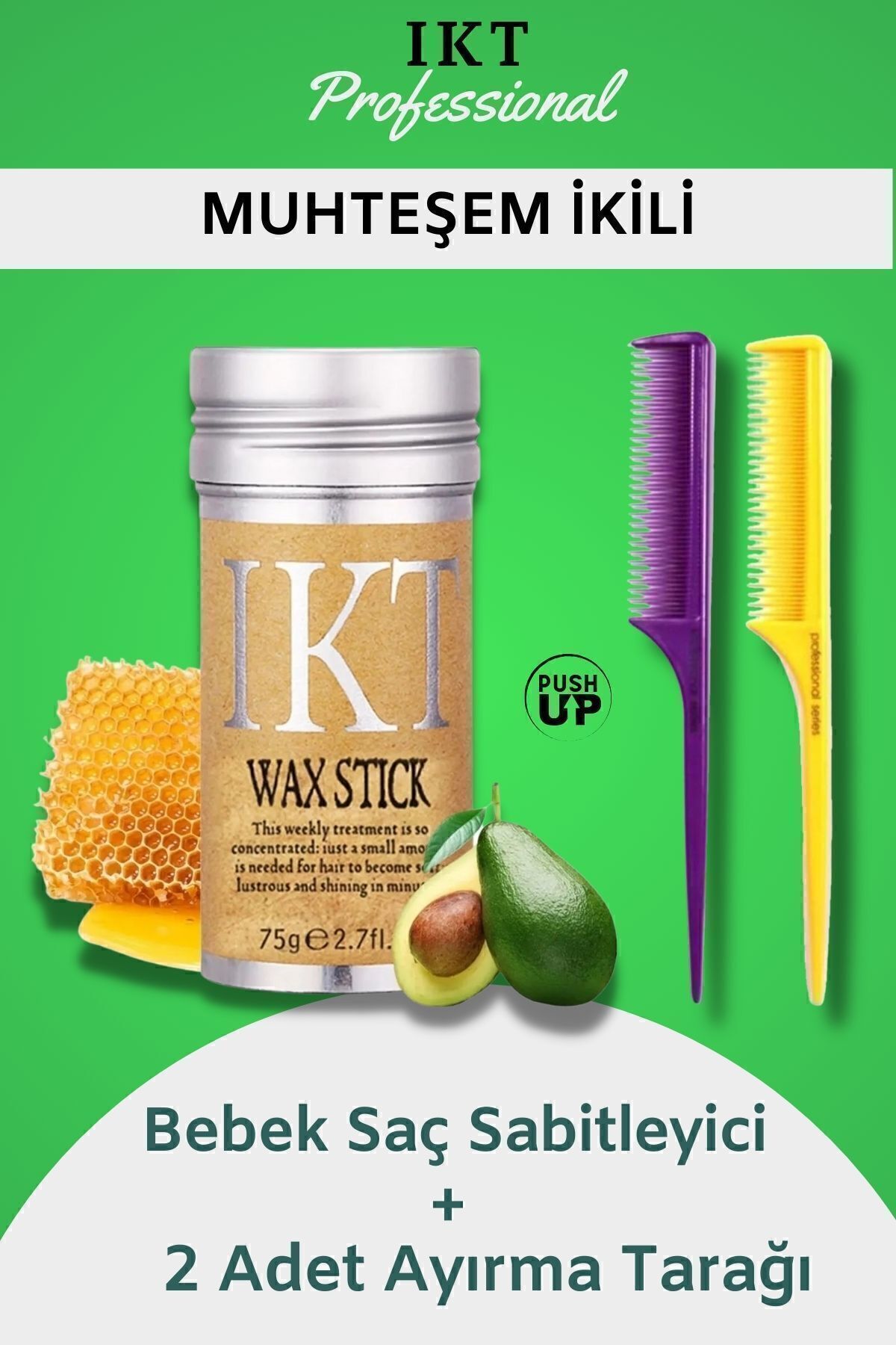 Stick Wax Bebek Saç Sabitleyici 2 Adet Ayırma Tarağı