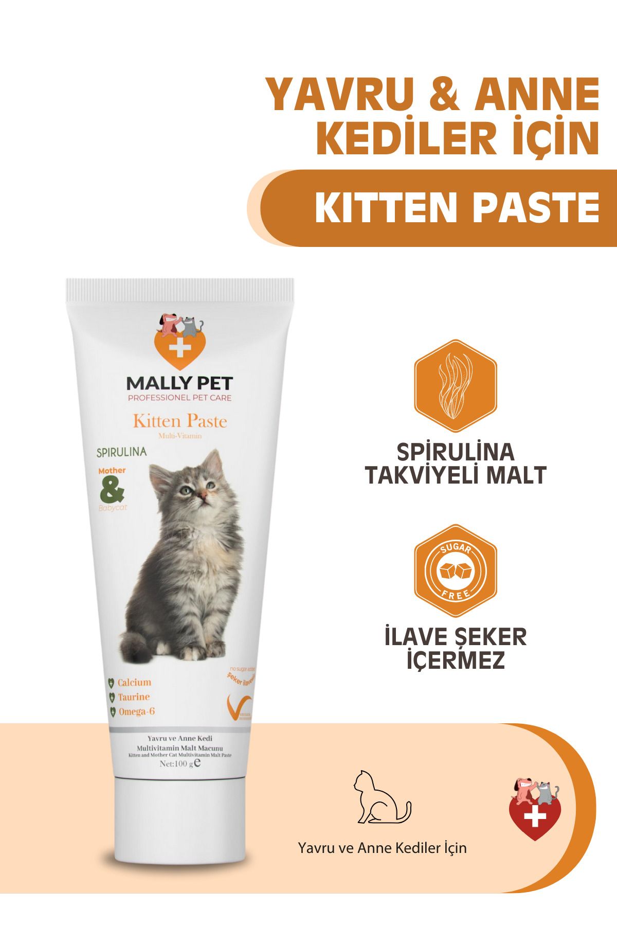 Yavru Ve Anne Kediler Için Bağışıklık Sistemi Destekleyici Kitten Paste 100g