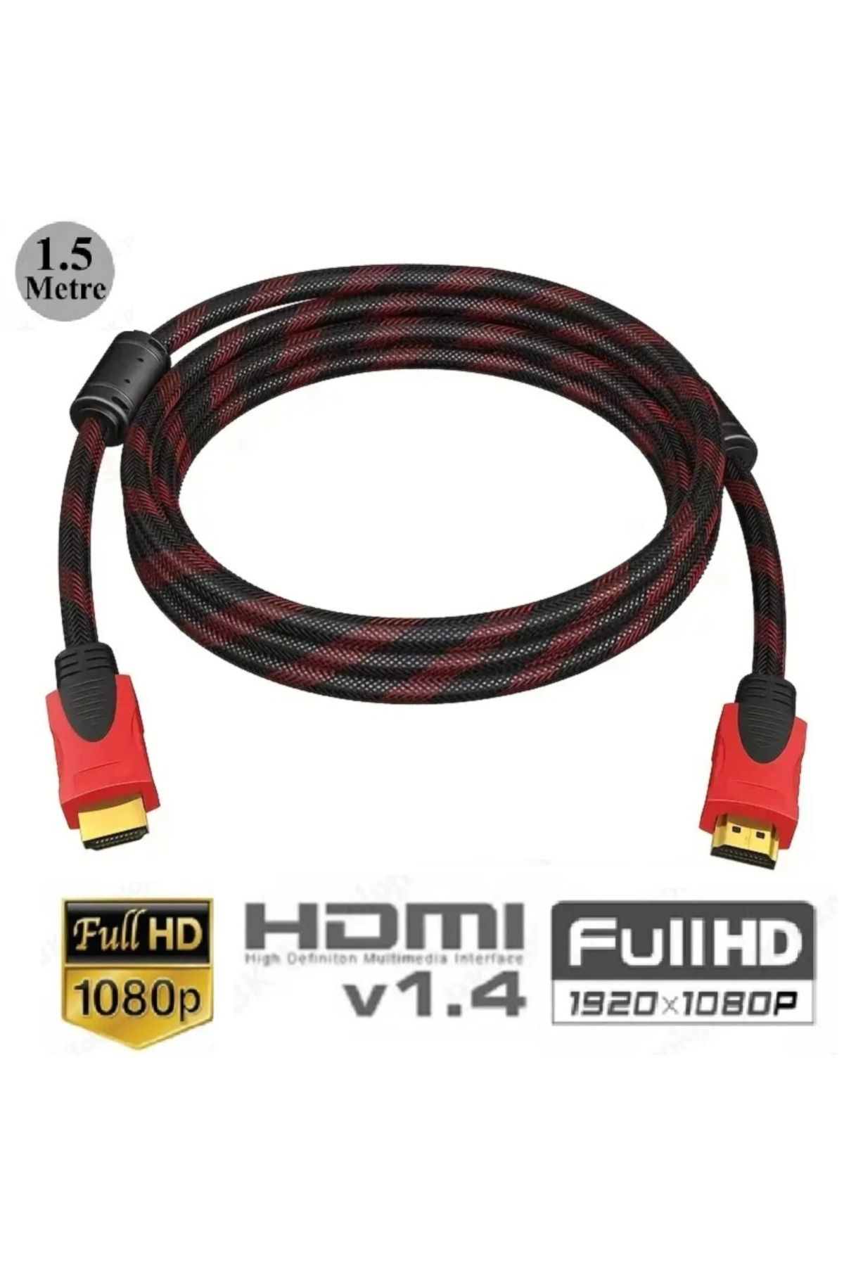 1.5 Mt Örgülü Hdmı Kablo 1080p Hdmı Uyumlu Hdmı Dijital Kablo Tv Bilgisayar Yüksek Hızlı Hd Kablo