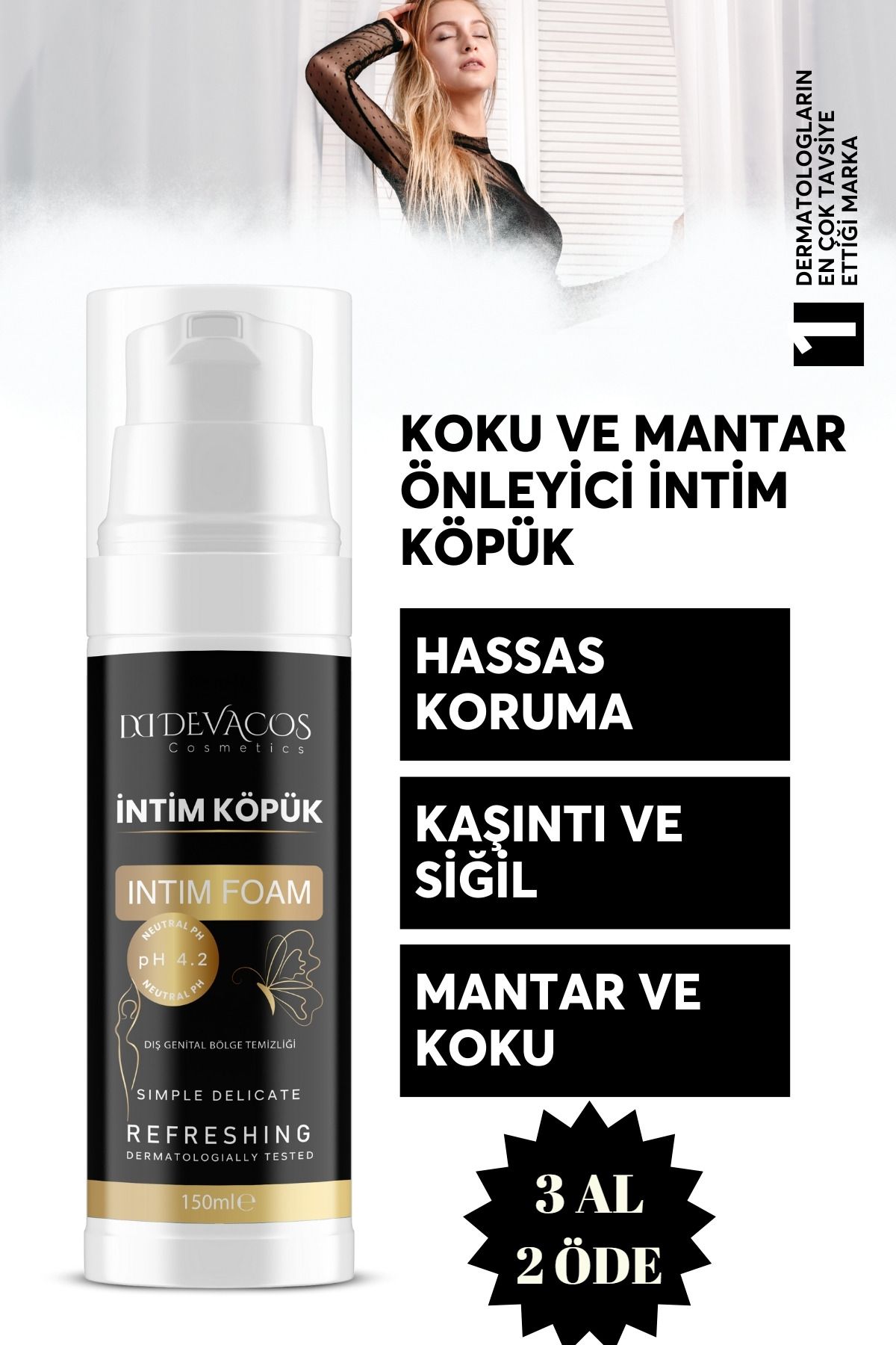 Genital Bölge Beyazlatıcı Ve Koltuk Altı Koku Mantar Akıntı Siğil Isilik Giderici Köpük 150ml1