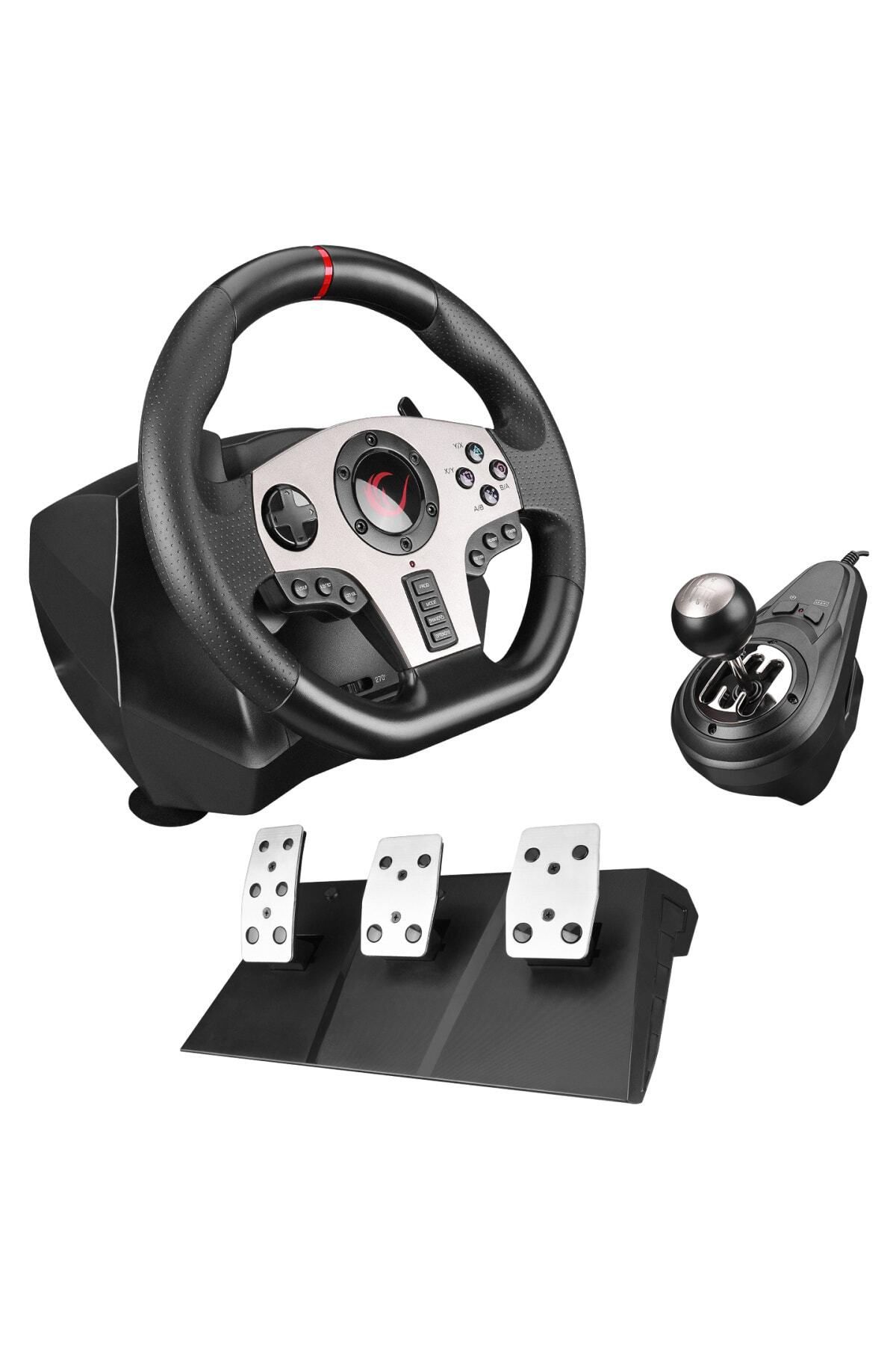 V902 Oyuncu Direksiyon Seti PS3/PS4/PC/Xboxone/Xbox360 Uyumlu 3 Pedallı Oyuncu Direksiyonu