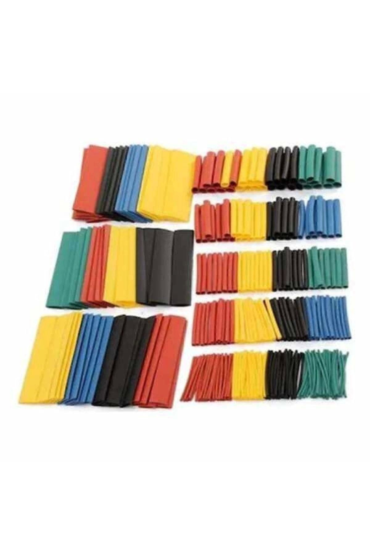 My Robotech Polyolefin Isı Shrink Boru Daralan Makaron Kablo Yalıtım-328 Adet 8 Boy Set