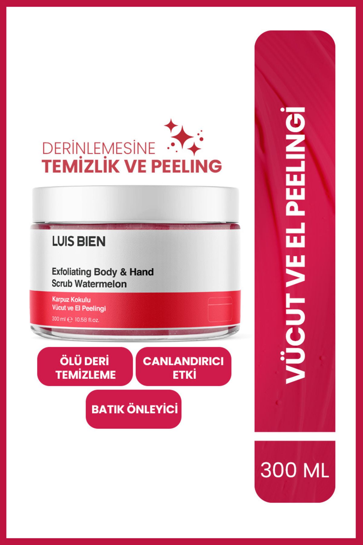 Karpuz Özlü Leke Ve Batık Önleyici, Onarıcı Ve Besleyici Vücut Peelingi 300 gr