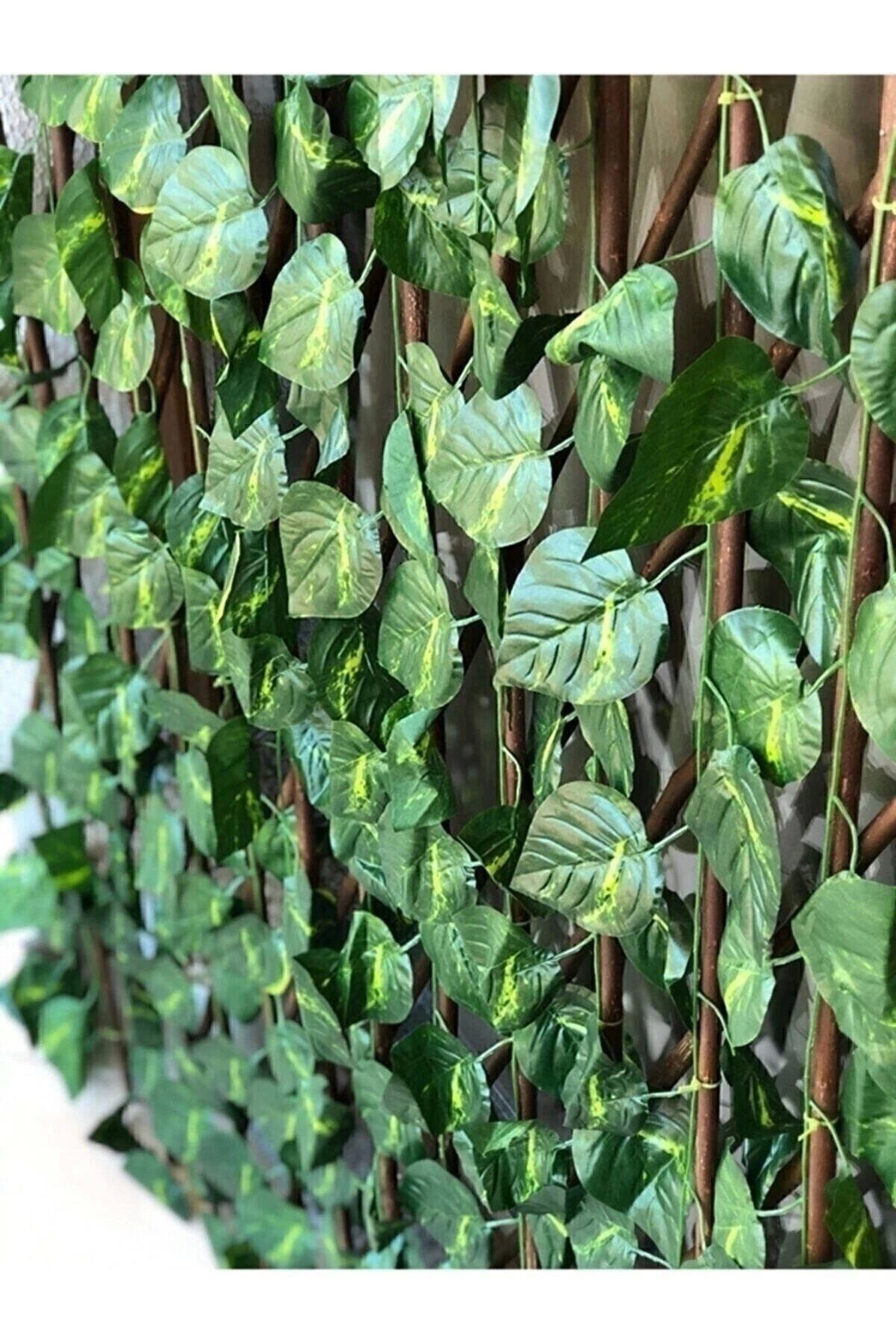 Yapay Sarmaşıklı Açılır Kapanır Akordeon Çit 3 M Çit Bahçe Balkon Çiti 3m120cm