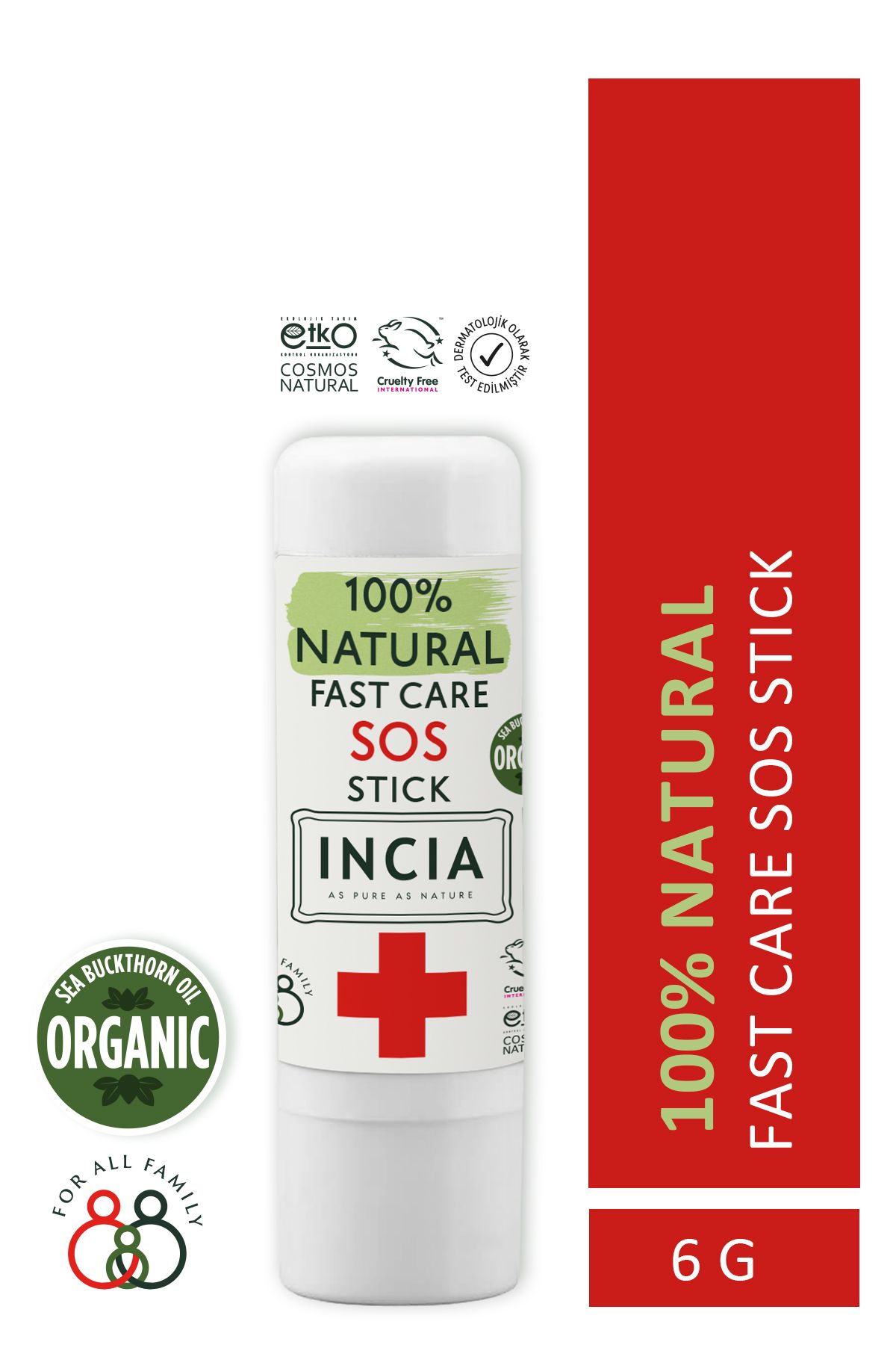 %100 Doğal Sos Stick Anlık Yatıştırıcı Organik Yalancı İğde Hızlı Koruma Bitkisel 6 G