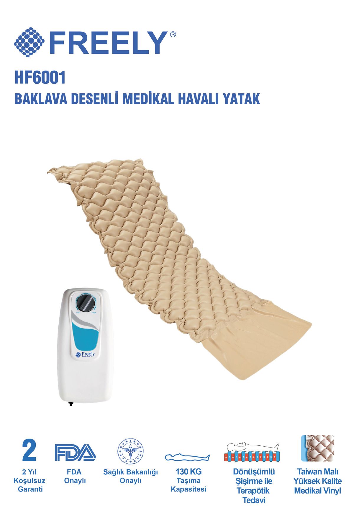 Baklava Tipi Havalı Yatak ( Hasta Yatağı)