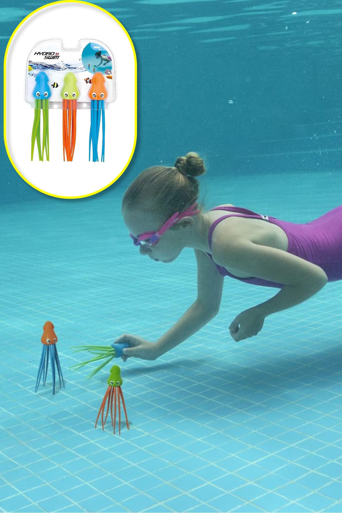 Speedy Squid Dive Toys Deniz Havuz 3 lü Dalış Oyuncağı