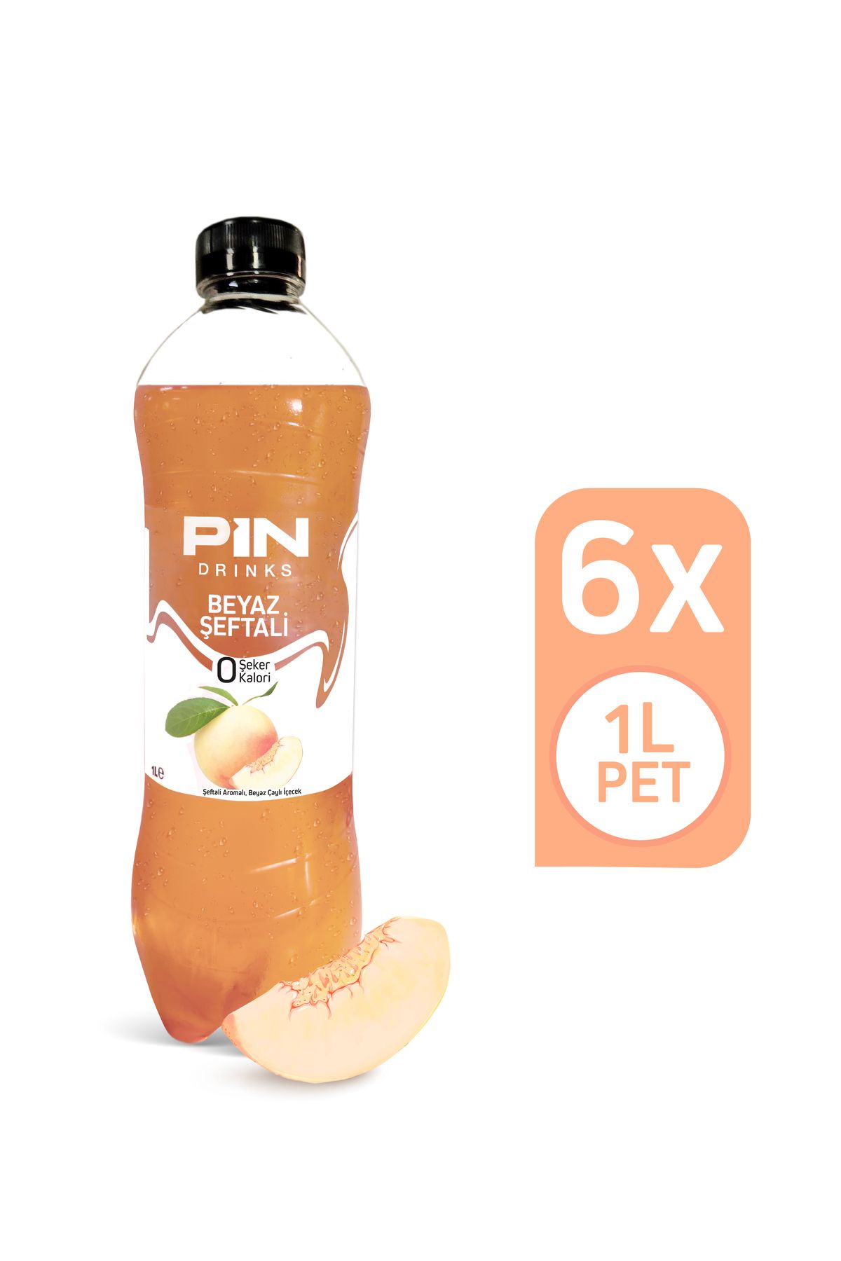 Beyaz Şeftali Beyaz Çaylı Özel Seri - Şekersiz & Kalorisiz 1 Litre X 6 Adet Ice Tea