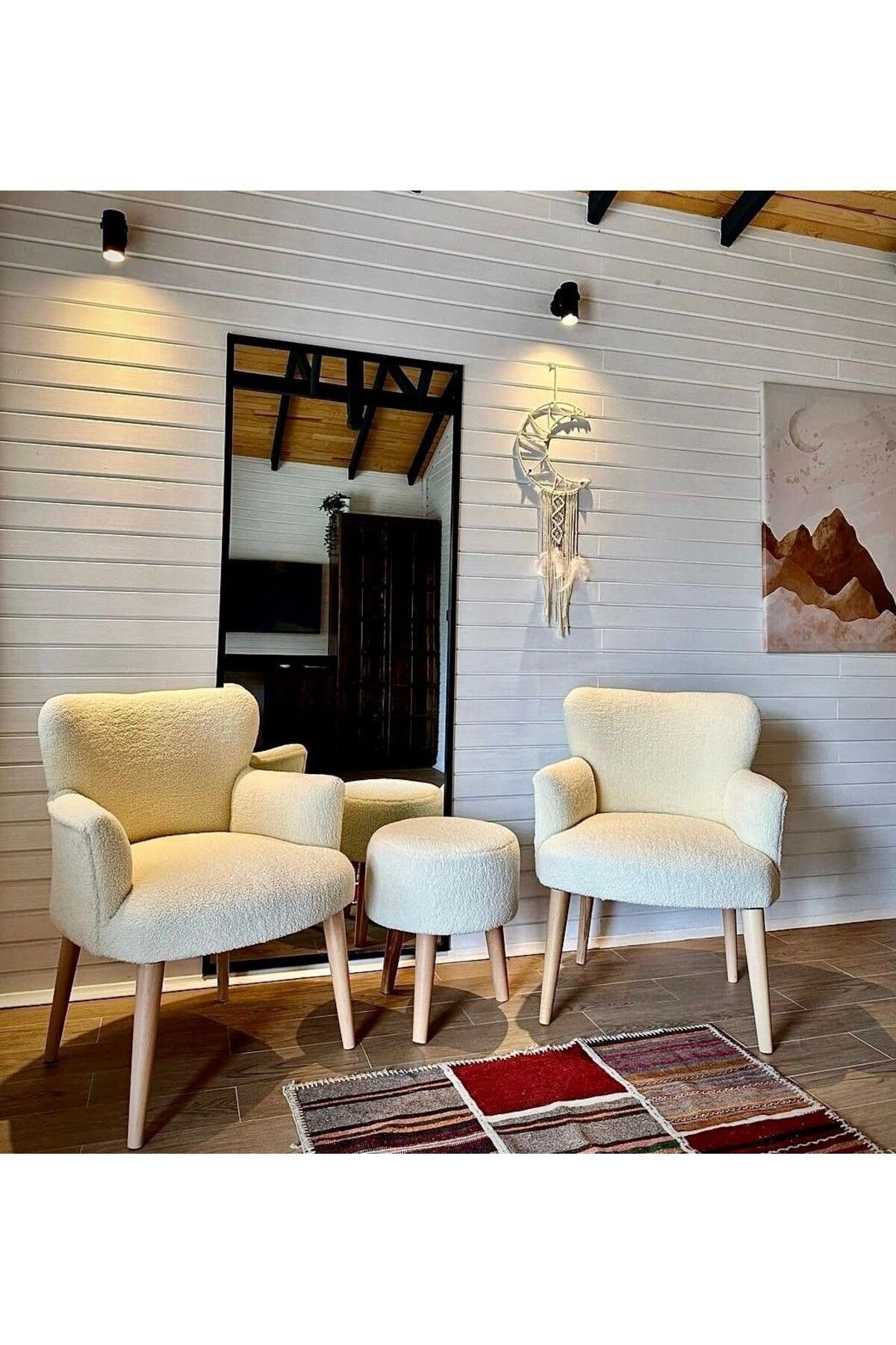 3lü Koltuk Seti Berjer - Tekli Koltuk - Puf Seti - Cafe - Balkon - Ofis Mobilyası