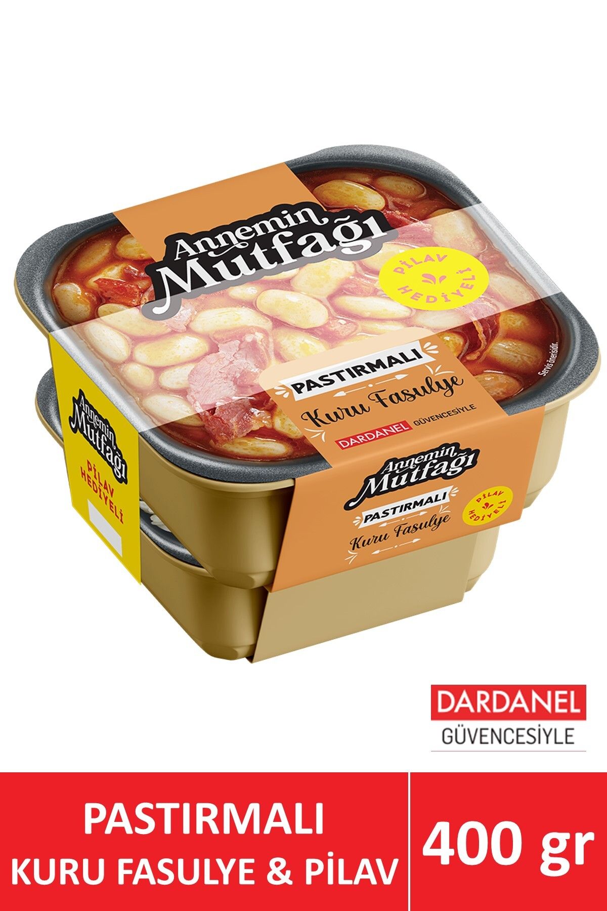 Annemin Mutfağı Hazır Yemek Pastırmalı Kuru Fasulye 200 gr & Pilav 200 gr