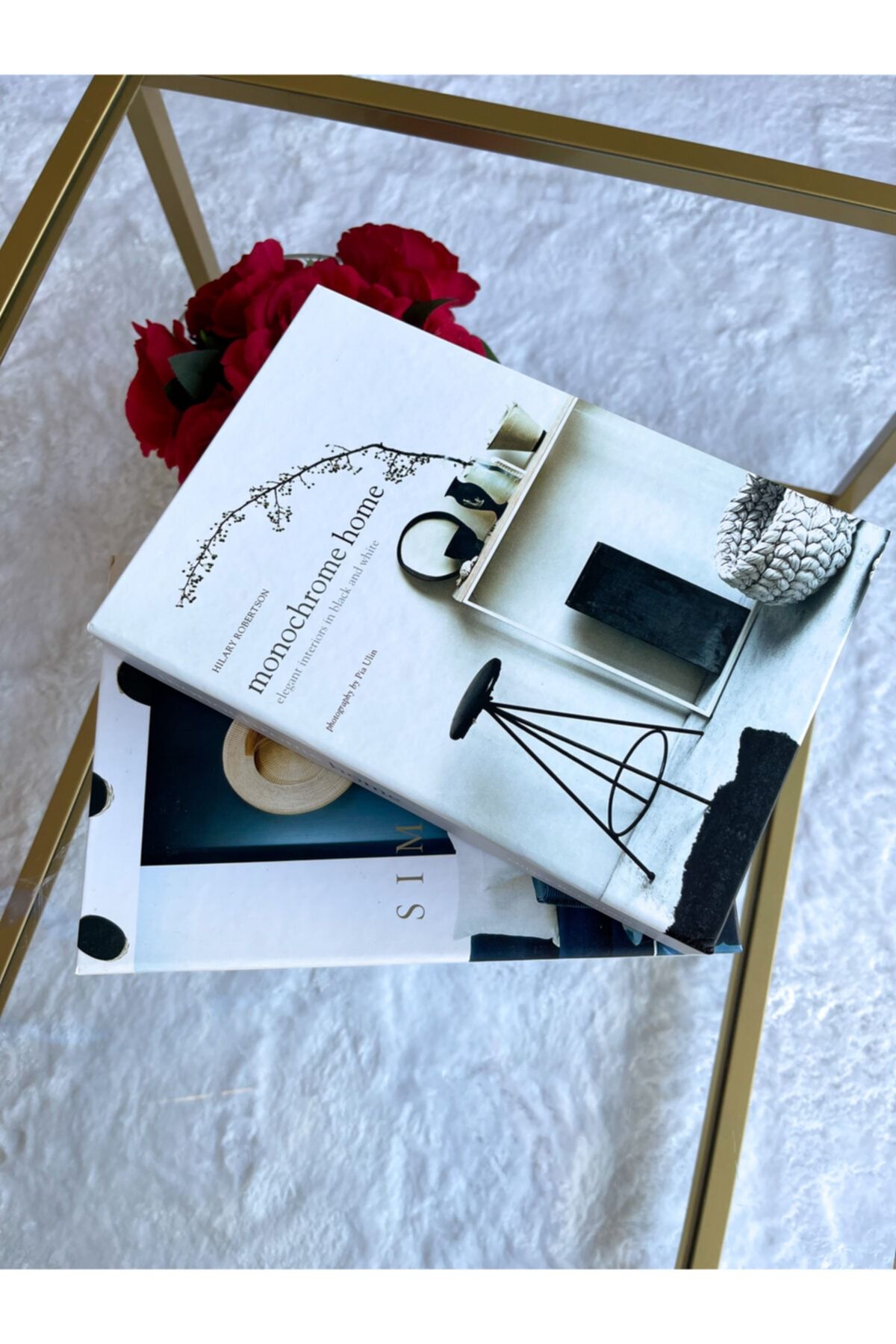 2'li Simplicity/monochrome Dekoratif Kitap Kutu