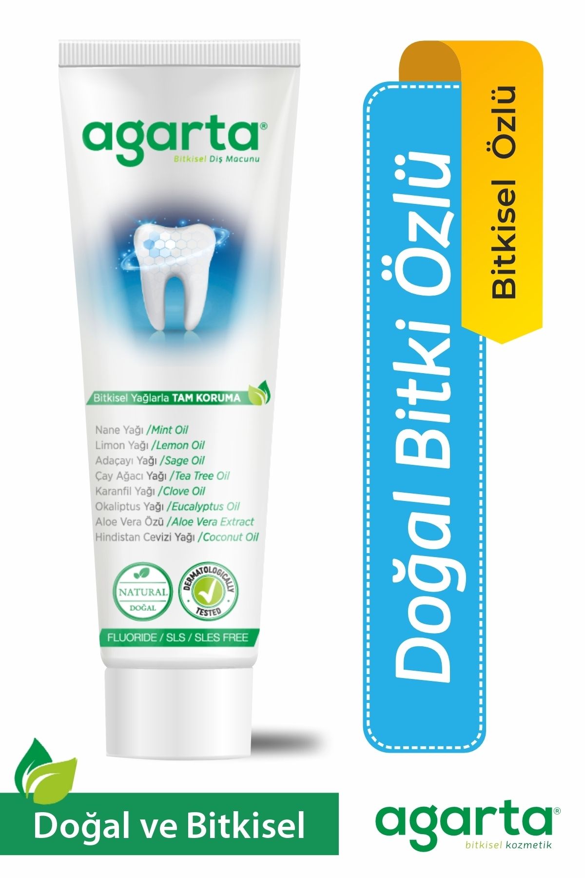 Doğal Bitki Özlü Florürsüz Beyazlatıcı Diş Macunu 100 ml