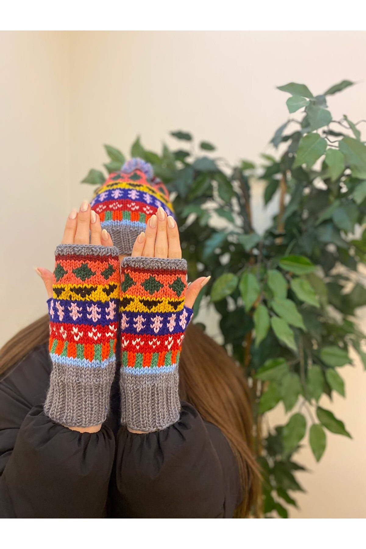 Bere eldiven set/ bohem şapka eldiven / el yapımı bere eldiven / rustik / otantik