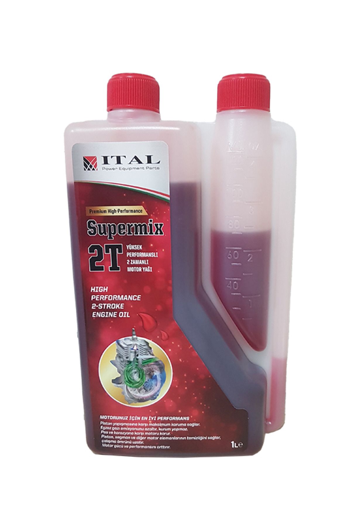Ital Motor Yağı Süpermix 2 Zamanlı 1 Litre Ölçekli