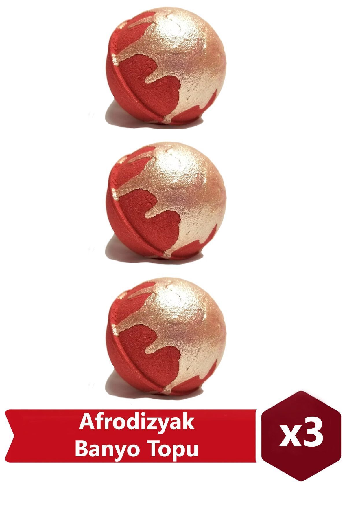 Bathbox Afrodizyak Banyo Topu, Nem Bombası, Jakuzi, Küvet & Pedikür Topu 3 Adet 130 gr