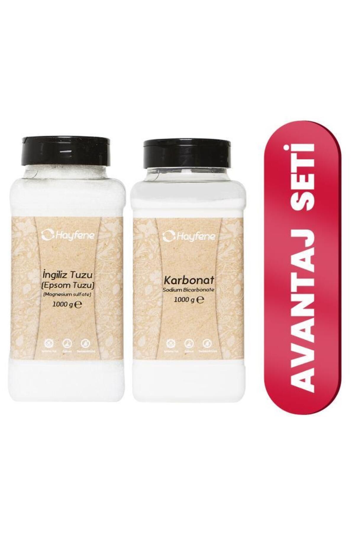 Ingiliz Tuzu (EPSOM TUZU) Ve Ingiliz Karbonatı (YENİLEBİLİR) 1000 gr 2'li Set