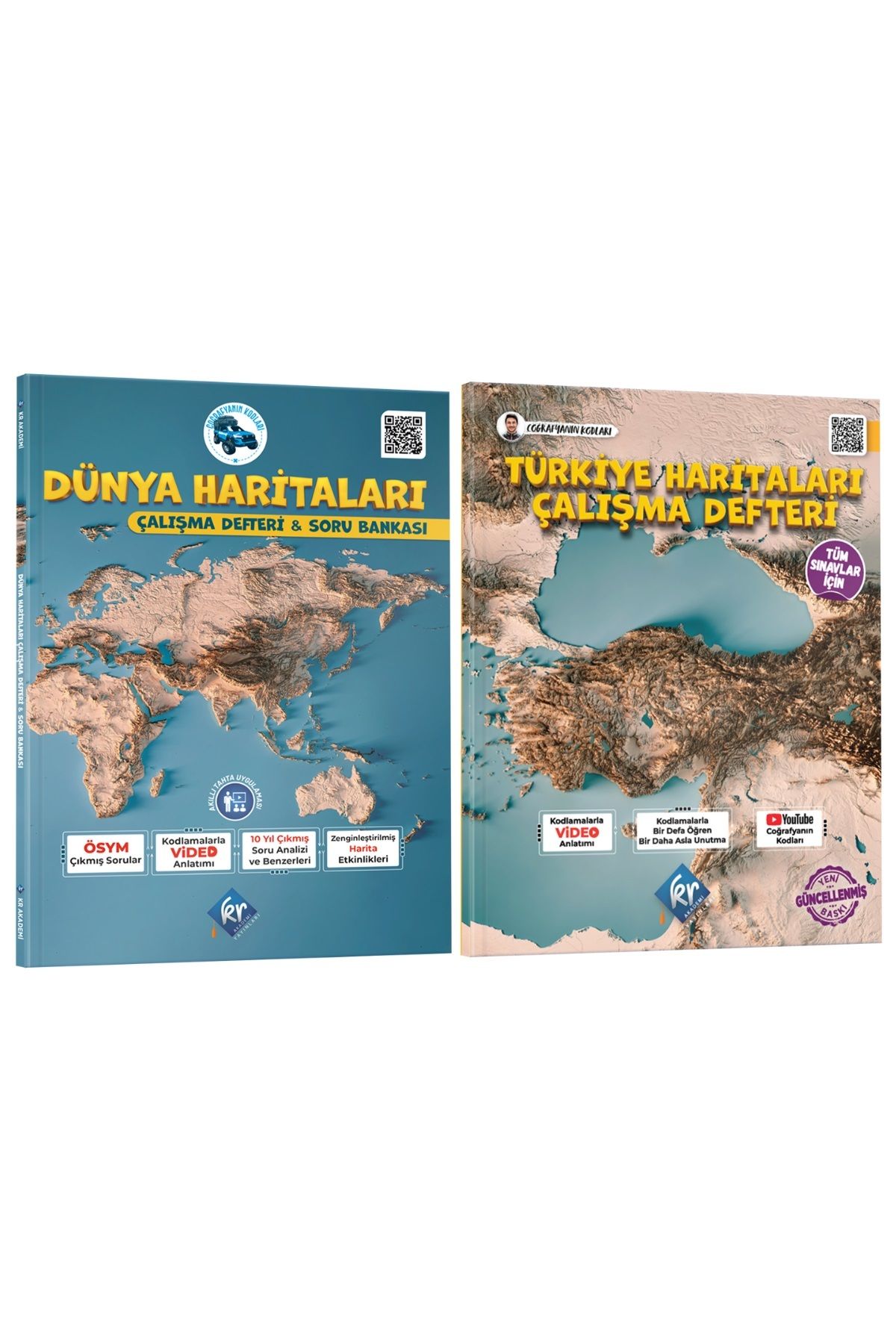 Coğrafyanın Kodları Dünya Haritaları Çalışma Defteri Soru Bankası Ve Türkiye Çalışma Defteri Seti (t