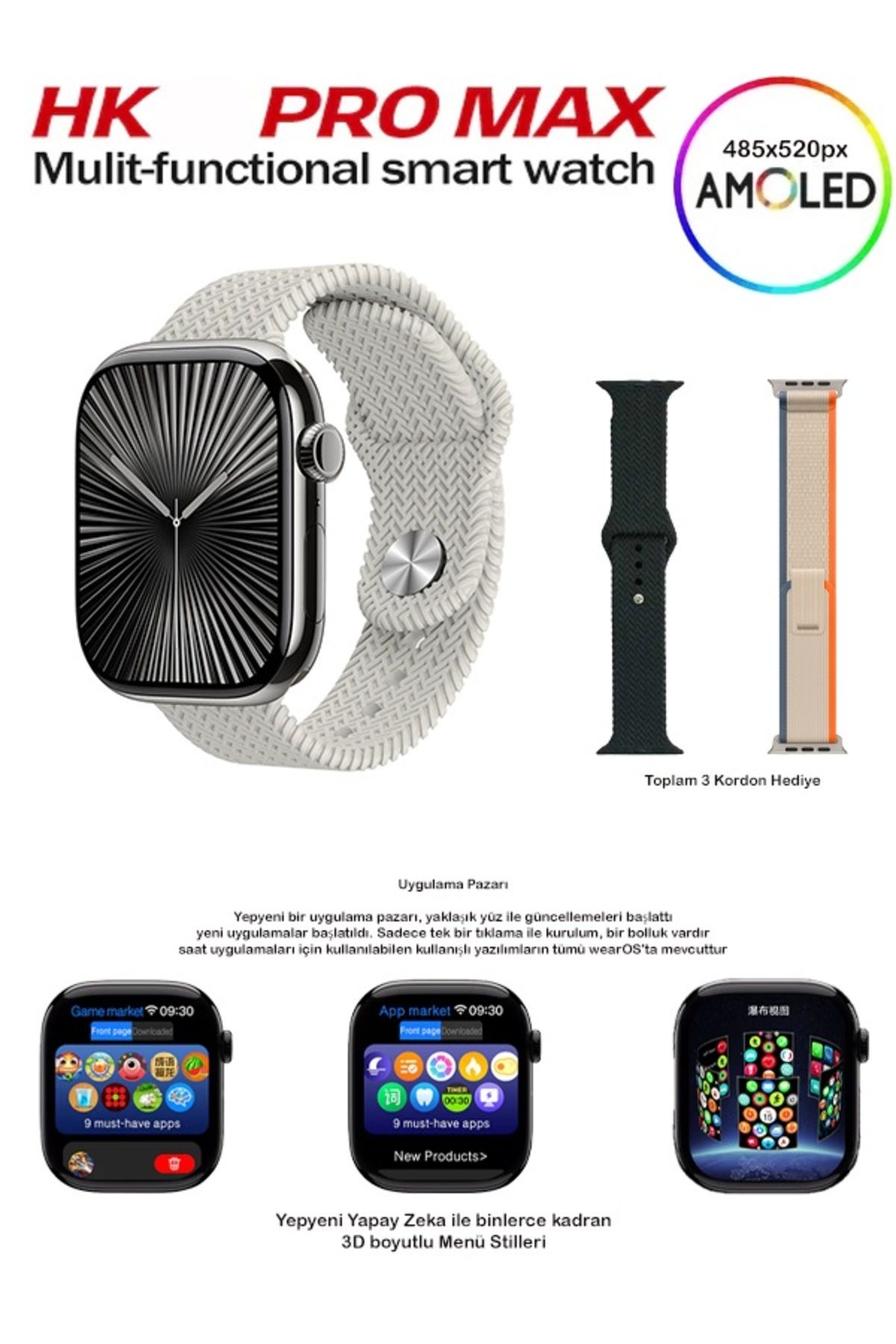 Watch 9 Hk9 Pro Max Plus Son Sürüm Gen4 Yapay Zeka Destekli Sahtesi Çıkmış Dikkat Edin!
