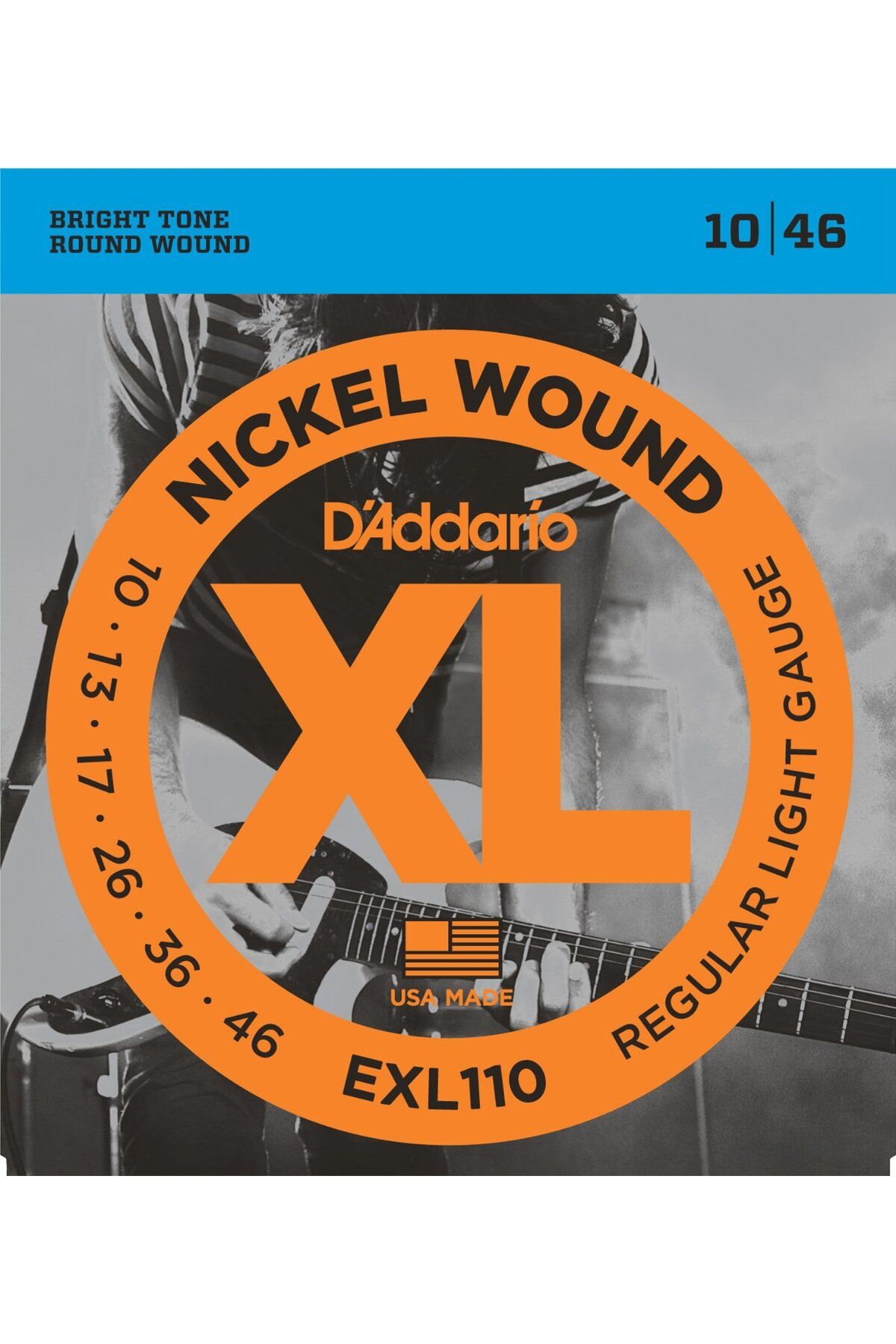 Exl110 Elektro Gitar Tel Seti, Xl, 10-46, Nıckel Wound, R D'addarıo, Exl110, Elektro Gitar