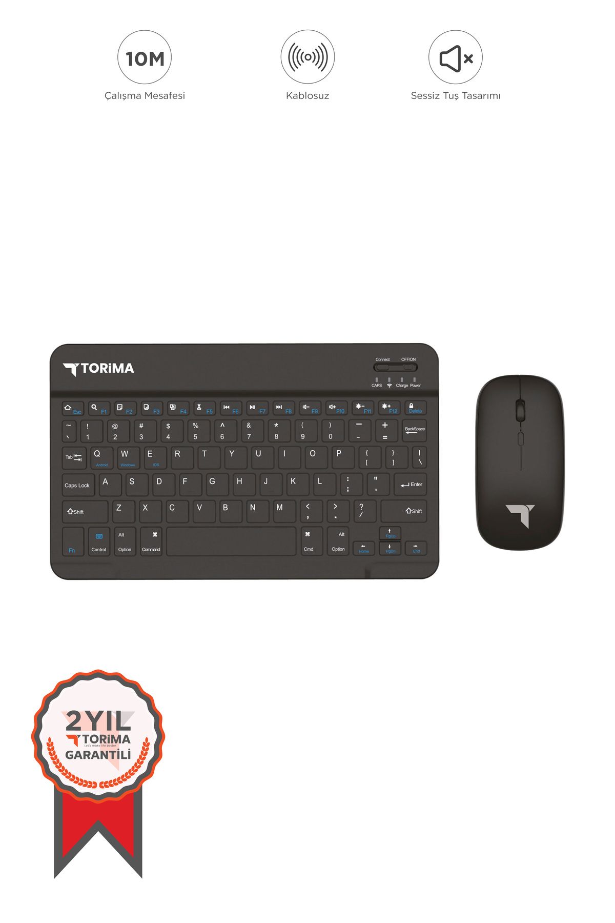 Siyah Tmk-04 Bluetooht Kablosuz Klavye Mouse Seti