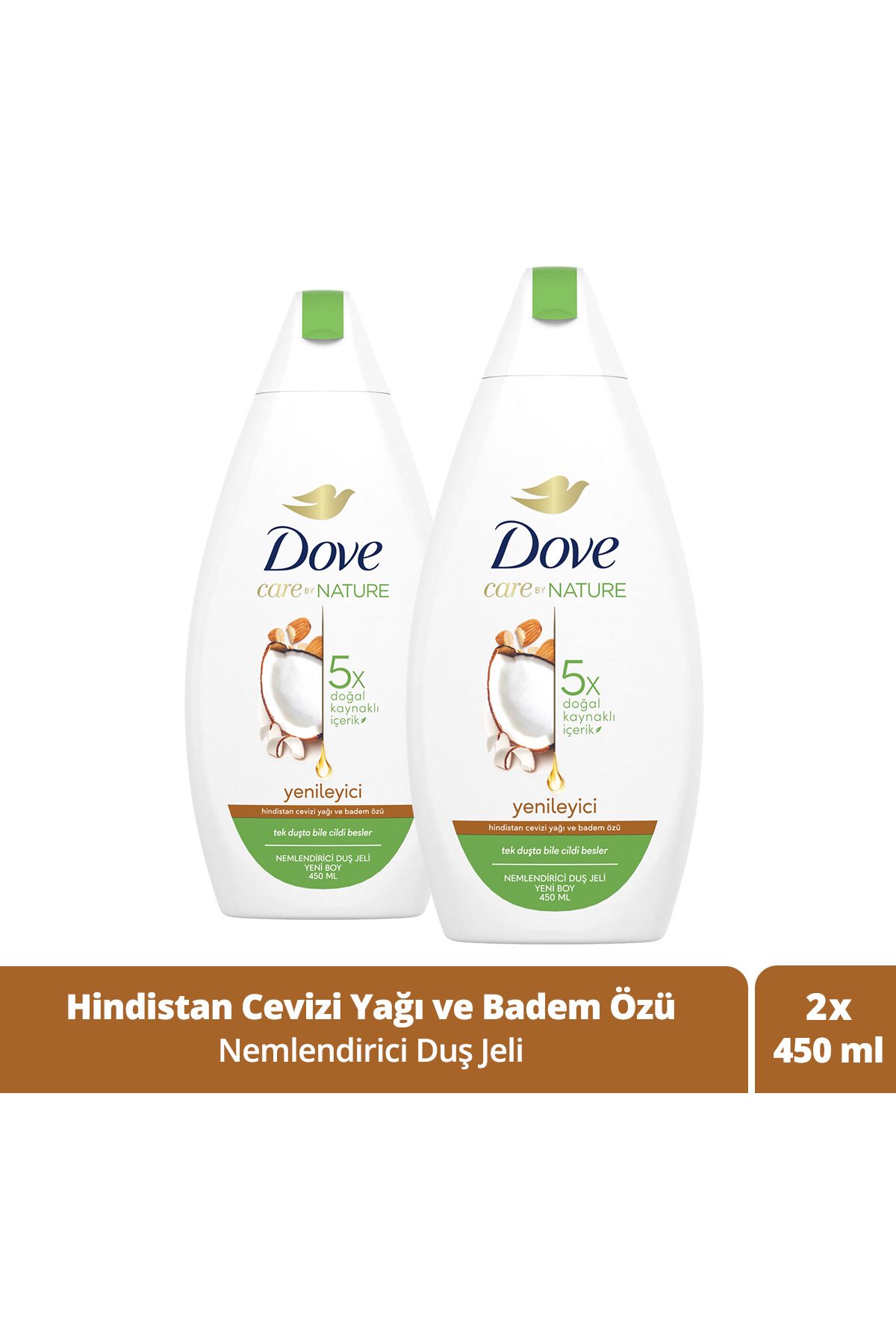 Nemlendirici Duş Jeli Hindistan Cevizi Yağı Ve Badem Özü 450 ml X2