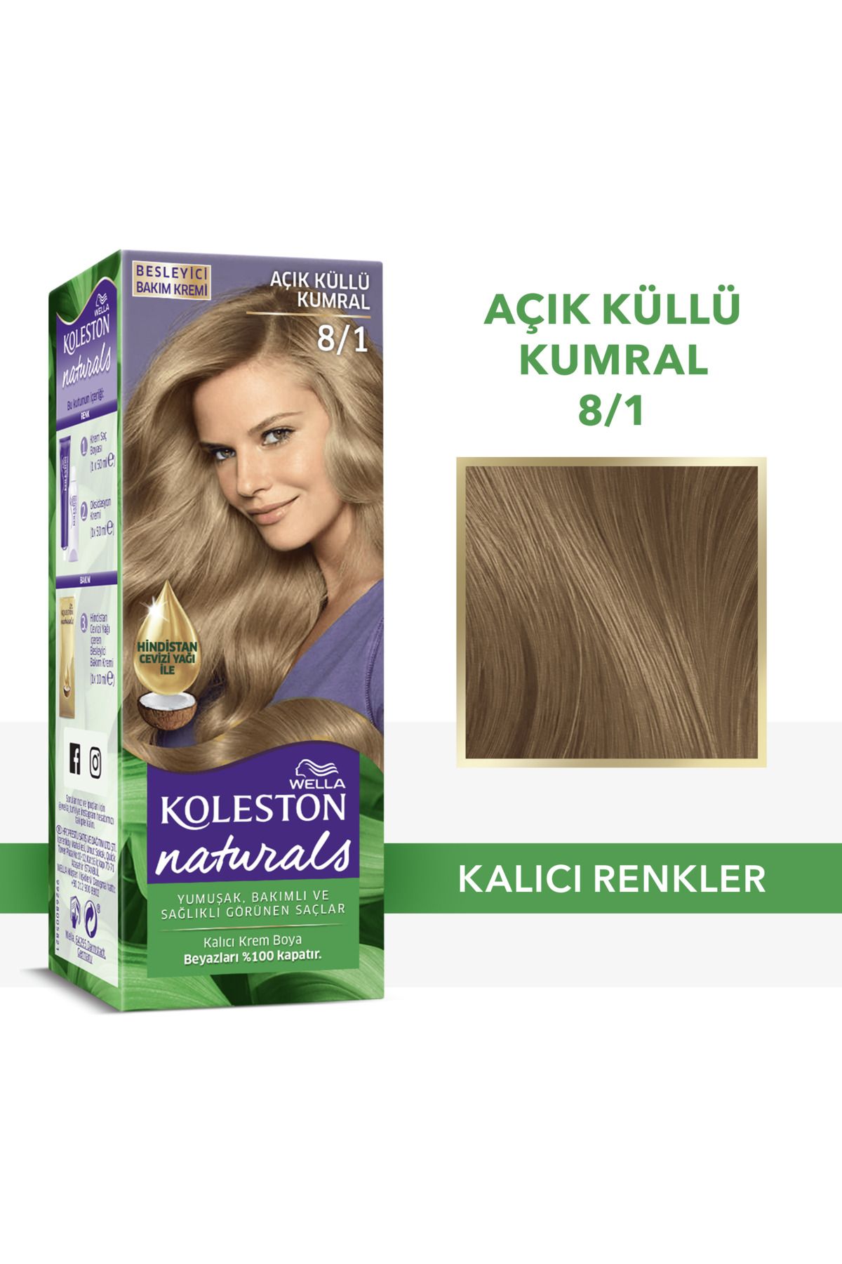 Koleston Naturals Saç Boyası 8/1 Açık Küllü Kumral