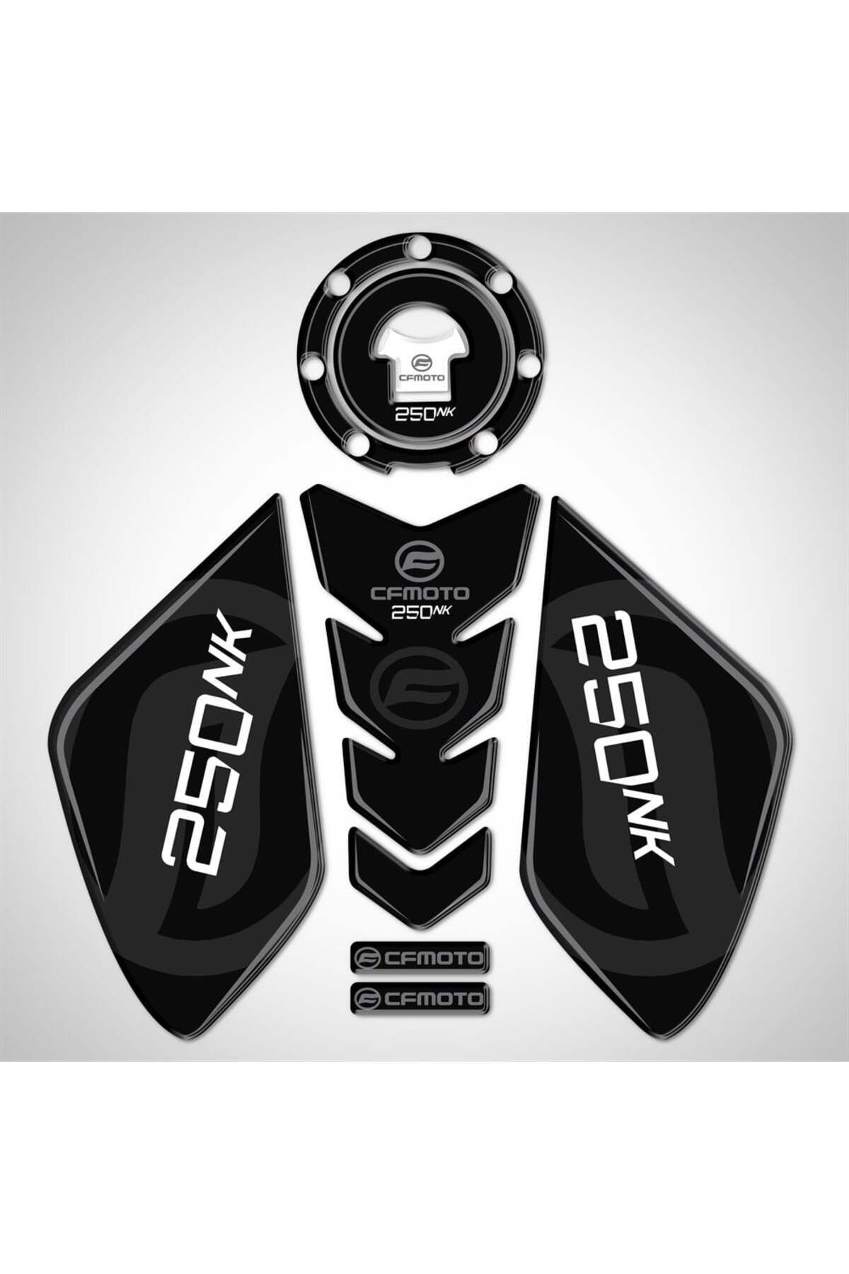 Cf Moto 250 Nk Siyah Gri Full Tank Pad Set