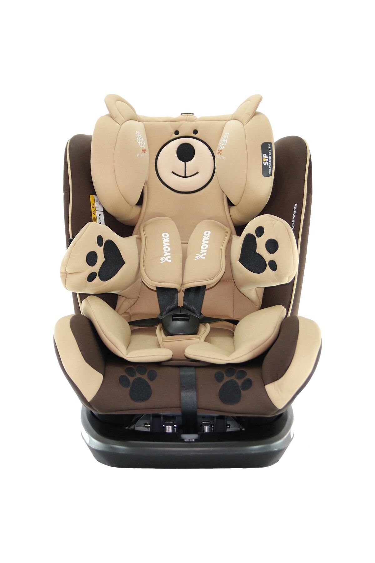 Bear 360 Derece Dönebilir Yatabilir 0-36 Kg Isofixli Oto Koltuğu Kahverengi Kahverengi