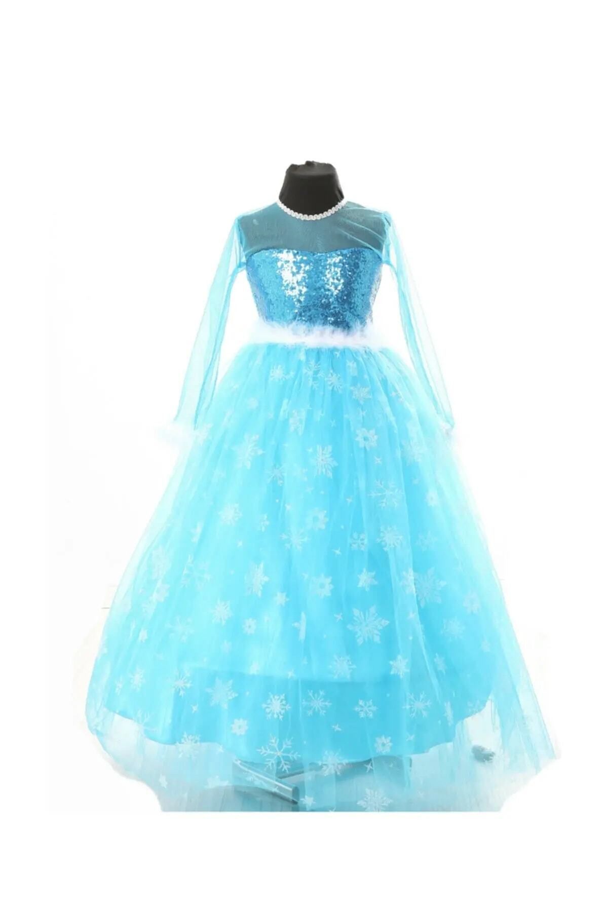 Çocuk Tarlatanlı Frozen Elsa Kostümü