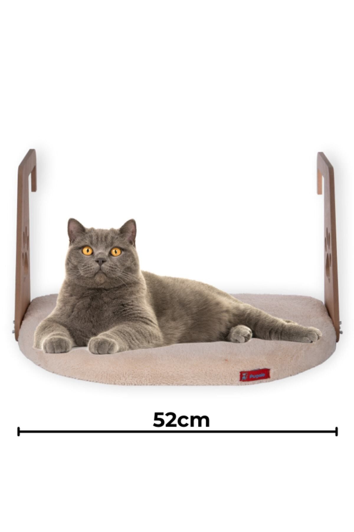 Kalorifer Petek Radyatör Yatağı Kedi Geniş Kalorifer Yatağı Peluş Şampanya Rengi