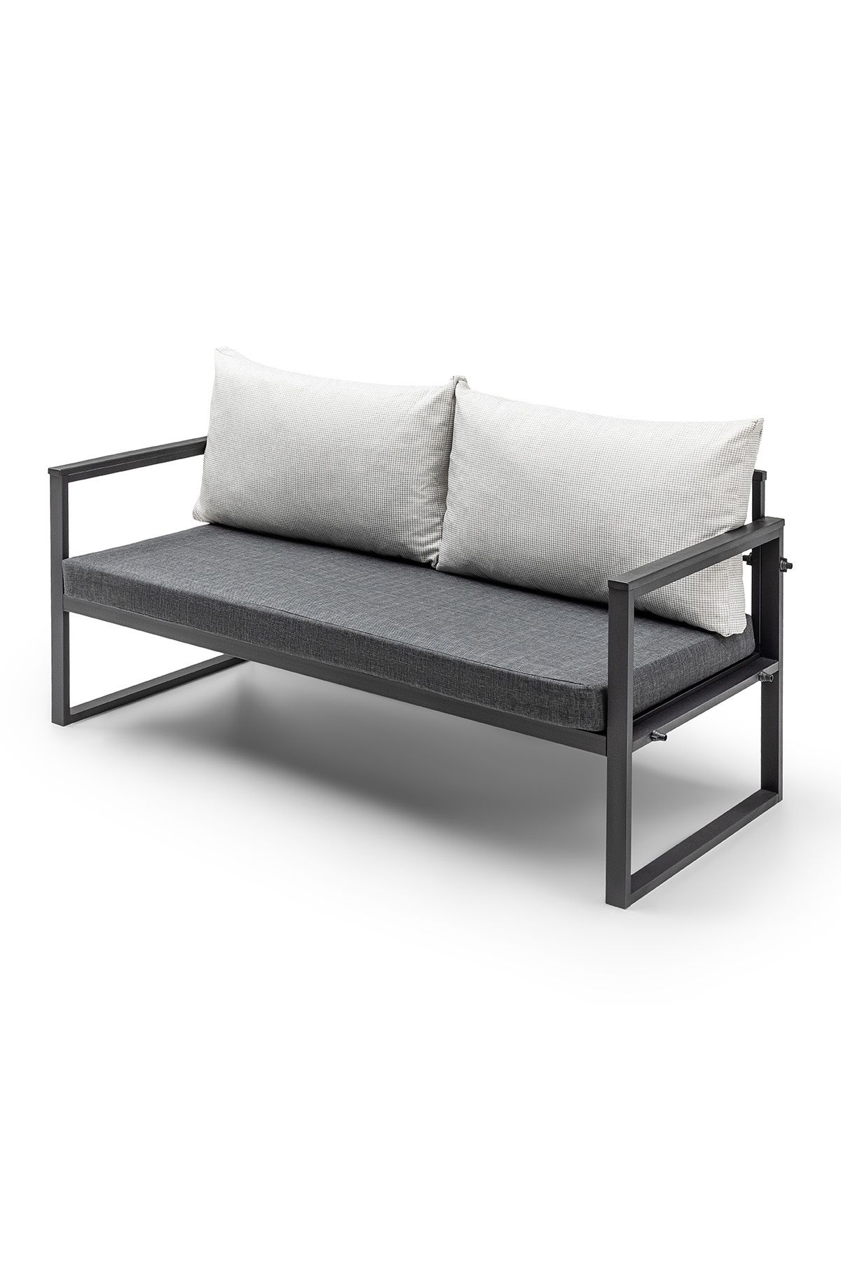 Bahçe Mobilyası, Cafe, Balkon, Kanepe, Koltuk (148cm) Antrasit