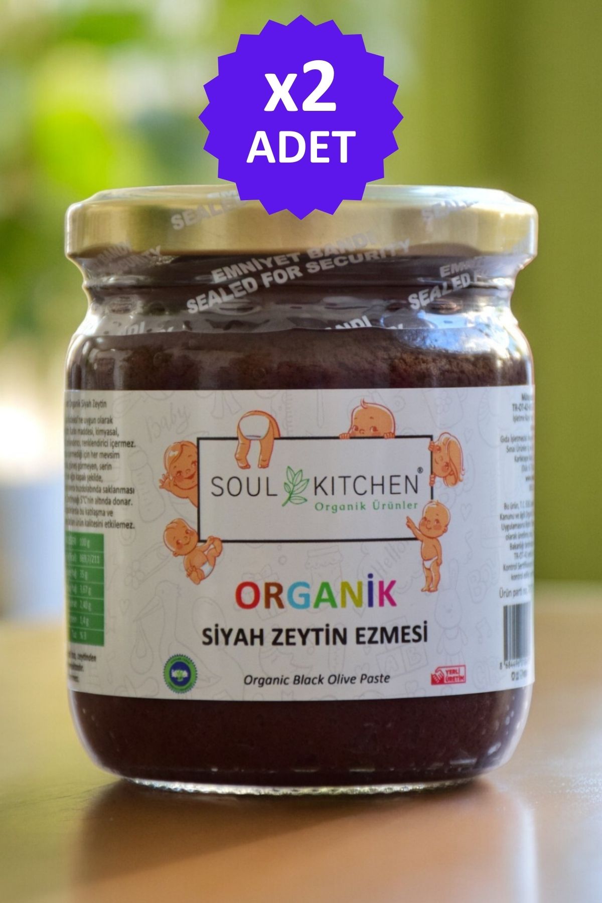 Organik Zeytin Ezmesi 180gr - 2'li Avantaj Set -