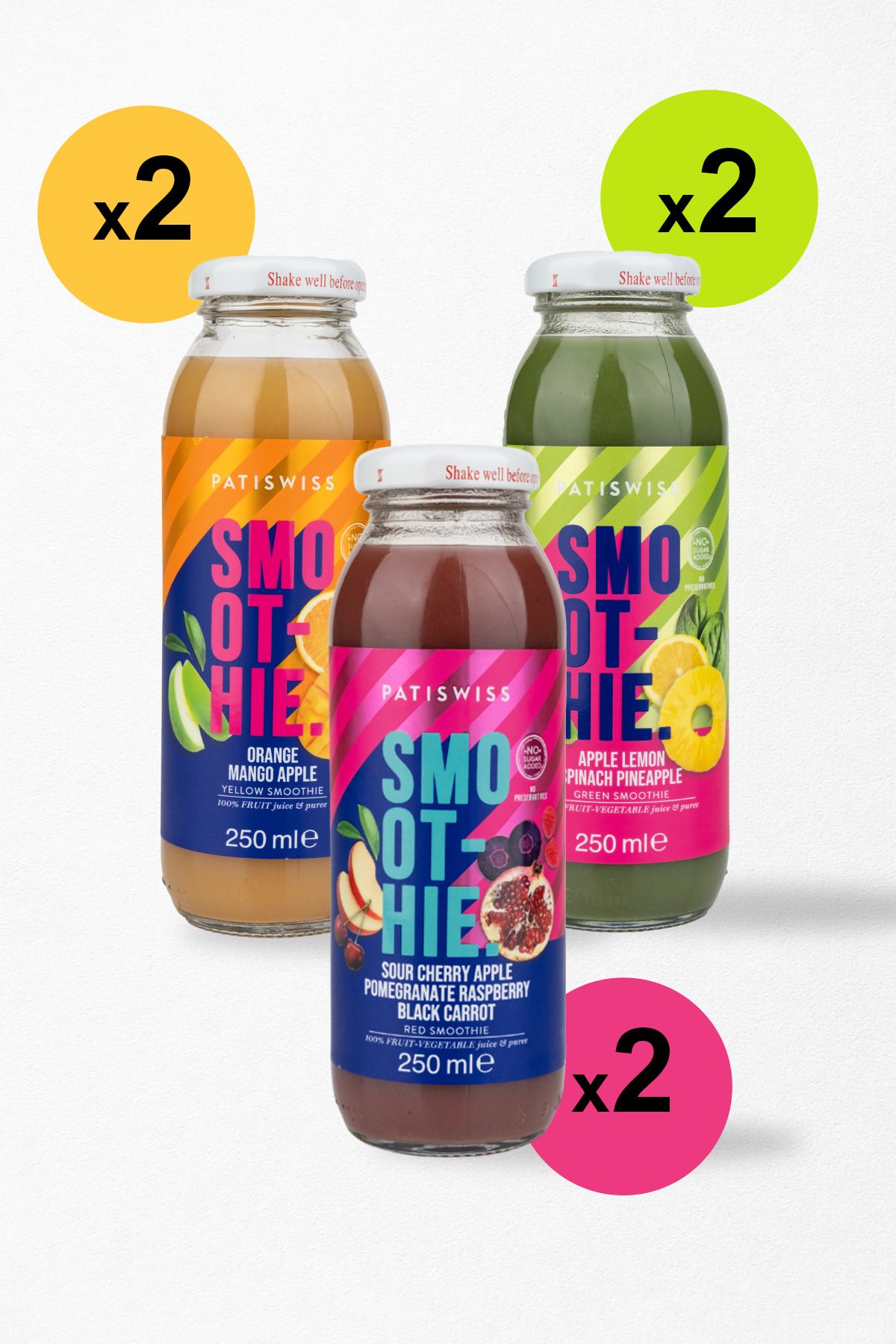 Smoothie Karışık Set, 250ml X 6 Adet