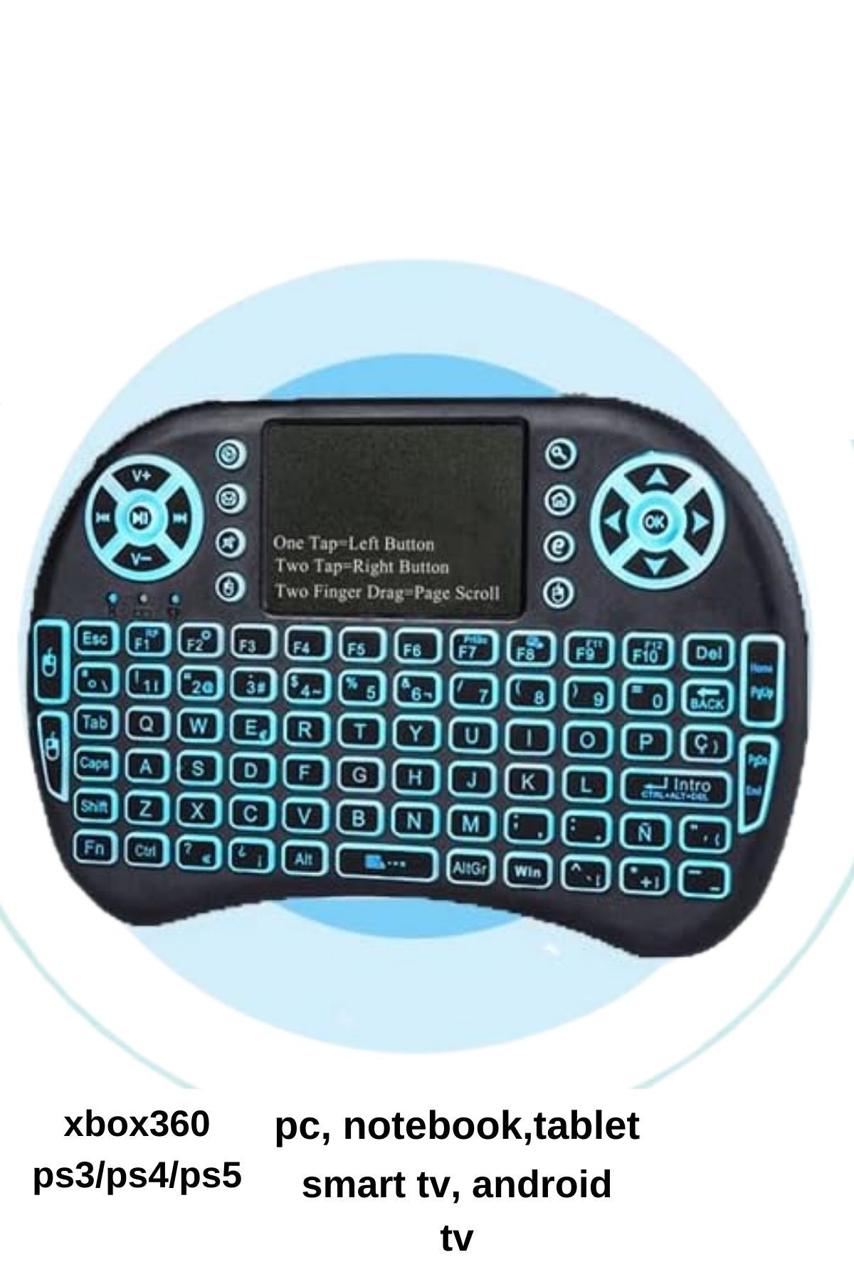 TV PC Ps3 Ps4 Ps5 Projeksiyon Cihazı Klavyeli Gamepad Oyun Konsolu Klavye Mouse Touchpad Set