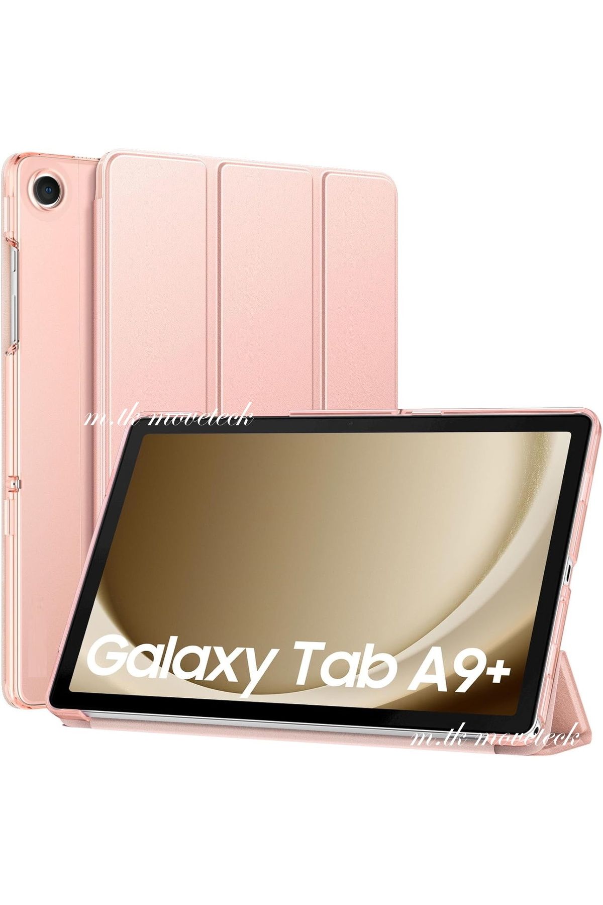Samsung Galaxy Tab A9 Plus 11 Inç Kılıf Smart Uyku Modlu Standlı Şeffaf Kapaklı Sm-x210 (UYUMLU)