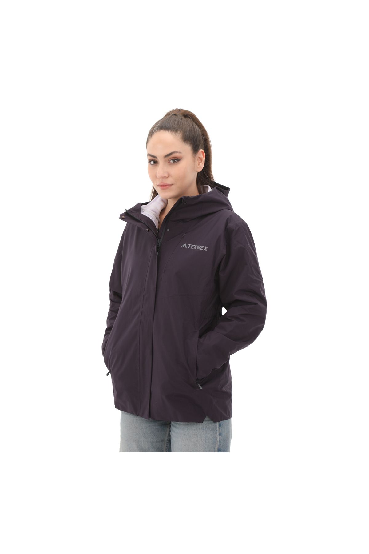 Ix7939-k X W Fleece 3ın1 Kadın Yağmurluk-r&amp;uuml;zgarlık Mor