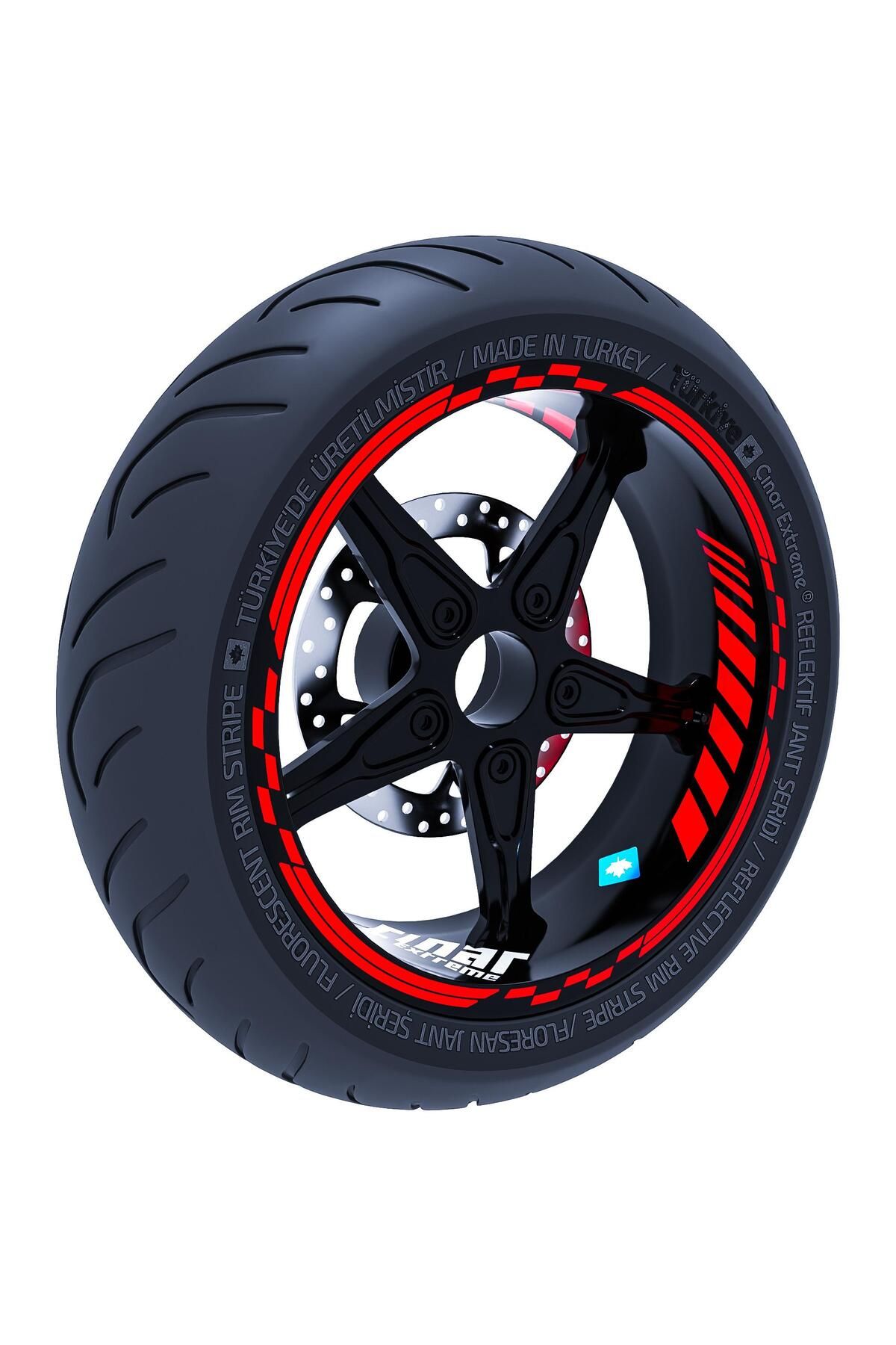 Moto GP İç Dış Jant Şeridi Takım Sticker Reflektif, Floresan, Özel Renkler