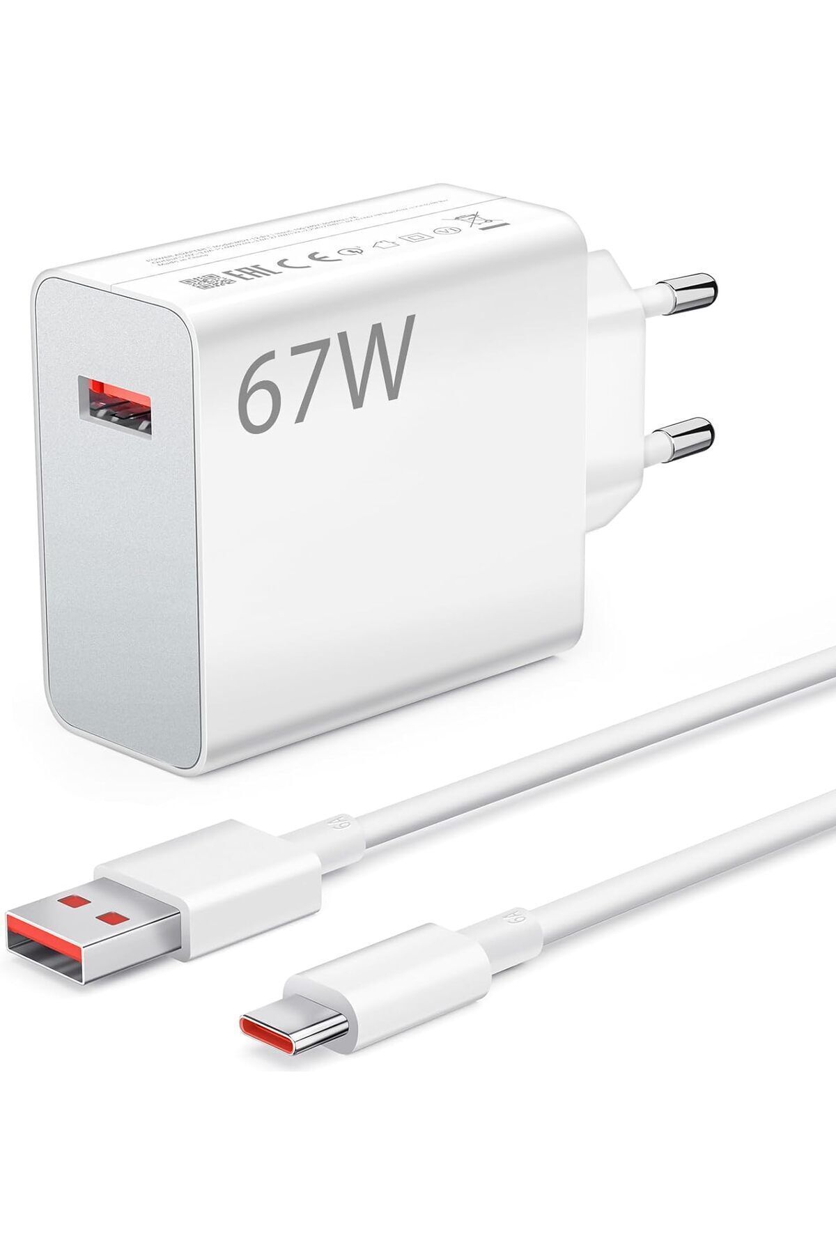 Huawei P60 Pro Uyumlu SG51 67 Watt Hızlı Turbo Şarj Seti Kafa + Kablo