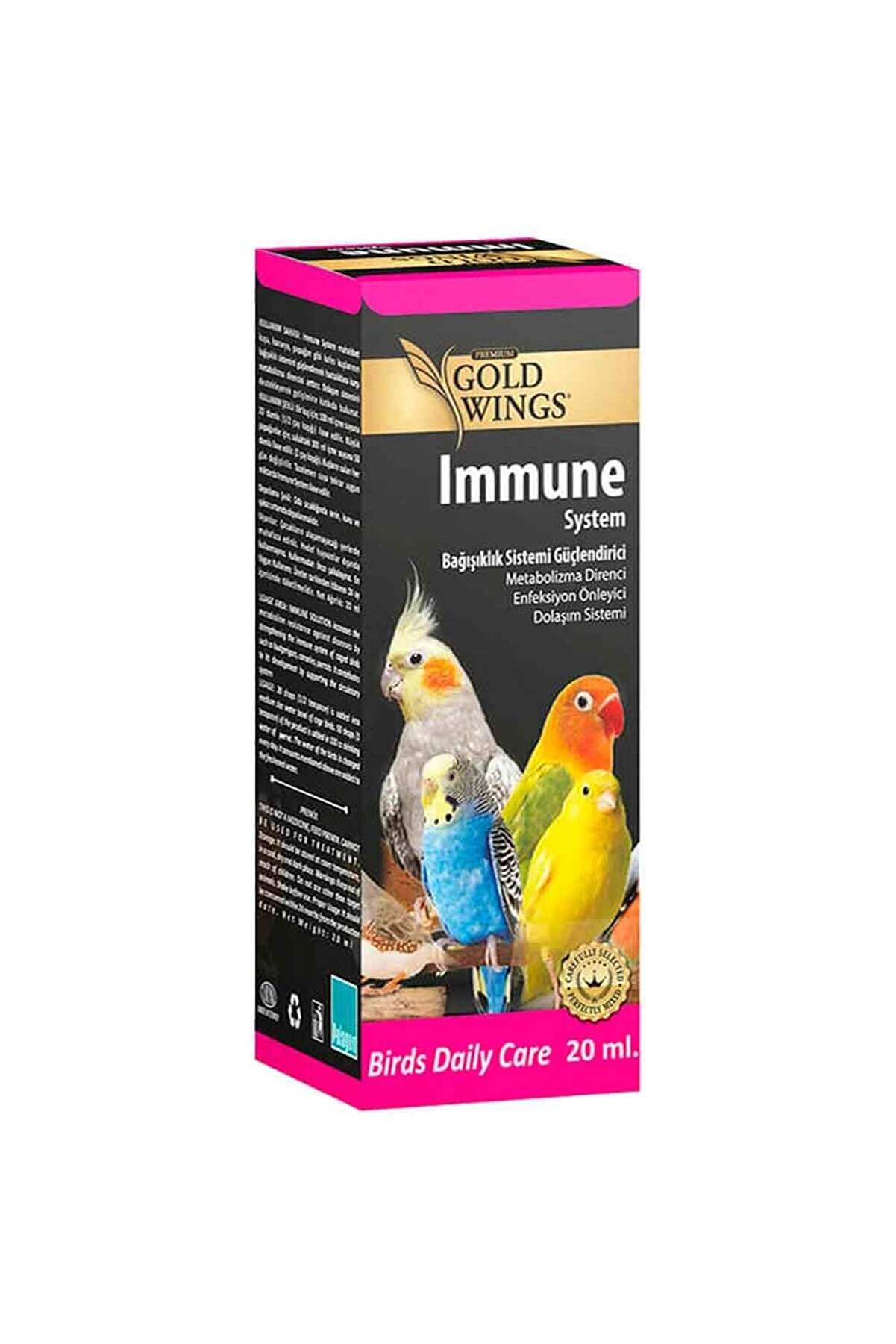 Gold Wings Immune Kuşlar Için Önleyici Yem Katkısı 20 ml