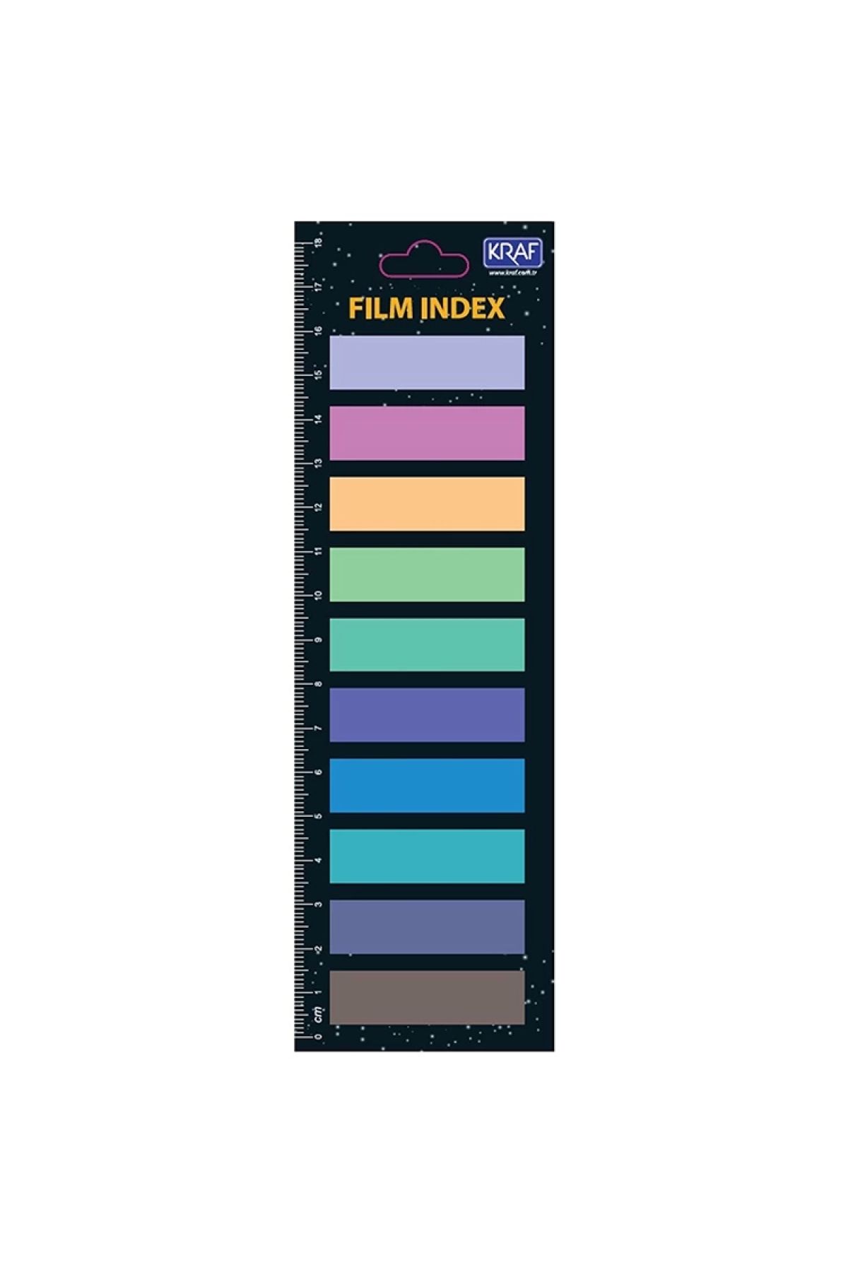 51245 Index Film (PP) 12x44mm.10 Renkx20yp. Ok Şekilli Yapışkanlı Ayraç