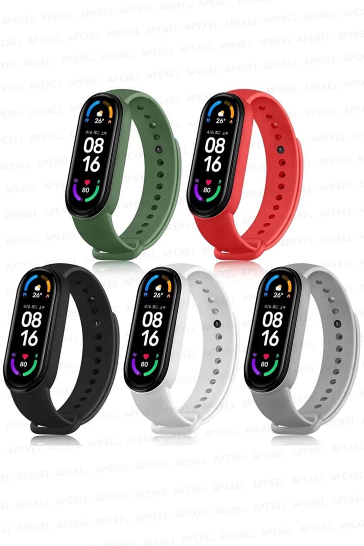 Xiaomi Mi Band 5 Ve 6 Uyumlu Kordon Seti 5li