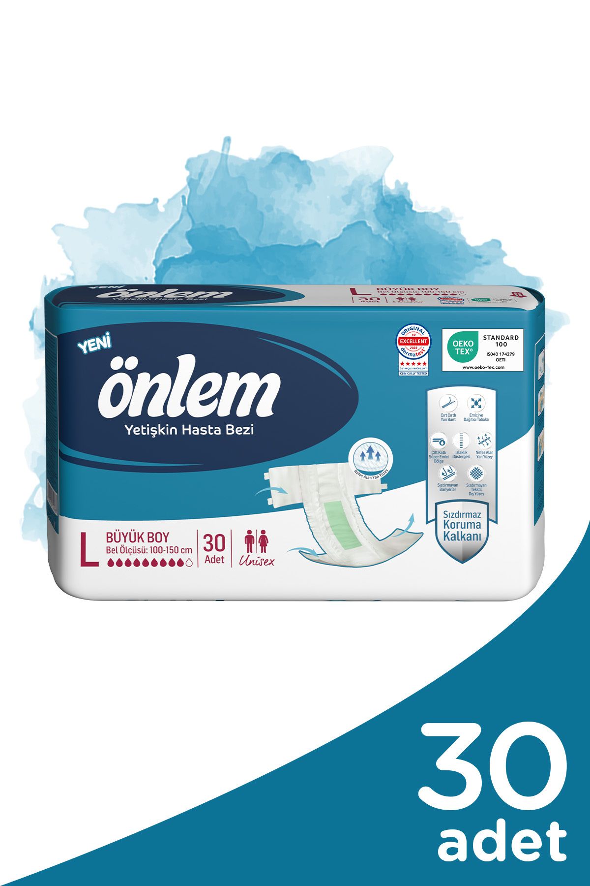 Hasta Bezi Bel Bantlı Tekstil Yüzey Large Büyük (30 ADET)