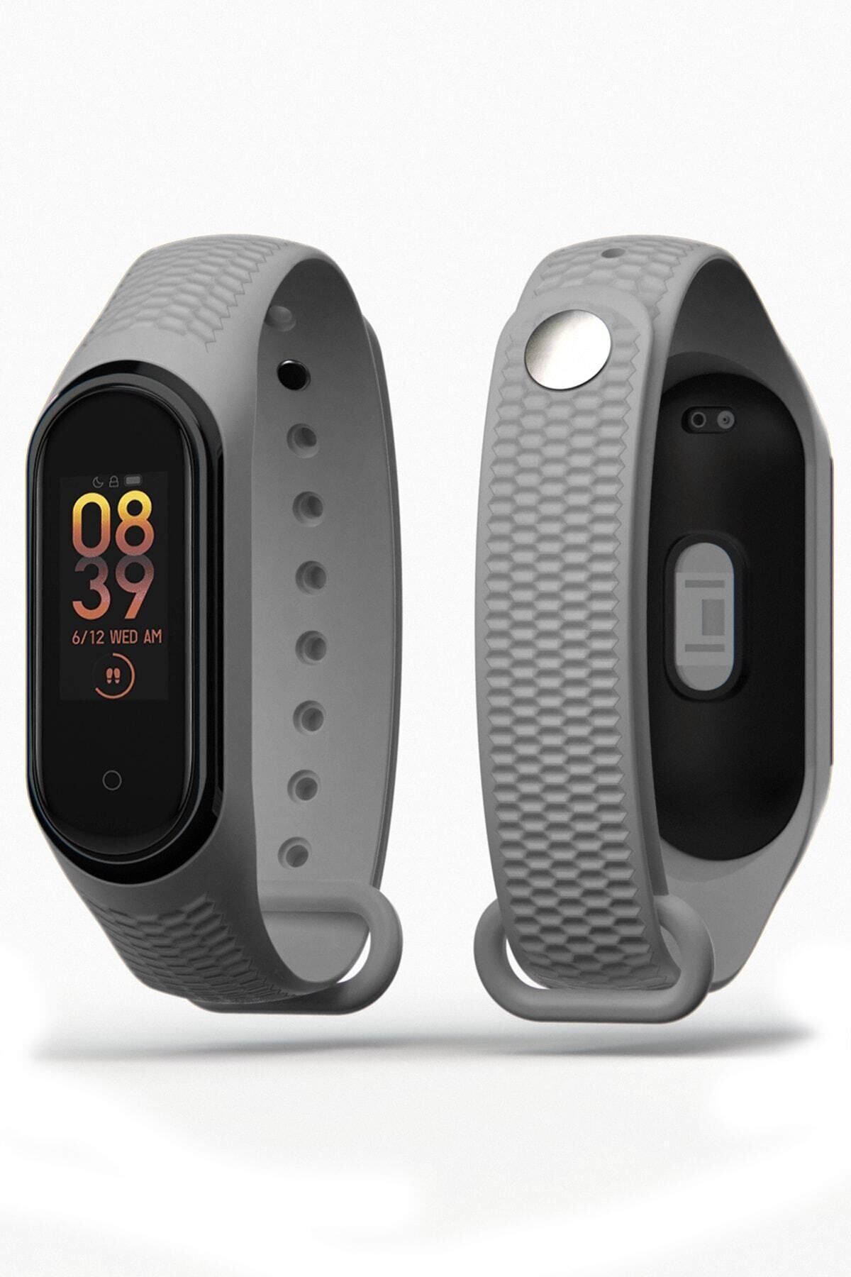 Kabartma Desenli Xiaomi Mi Band 3 Ve 4 Uyumlu Kordon