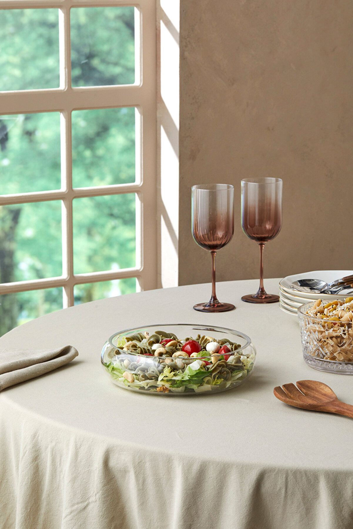 Selen Concept Simge Model Küçük Boy El Yapımı Cam Salata Kasesi