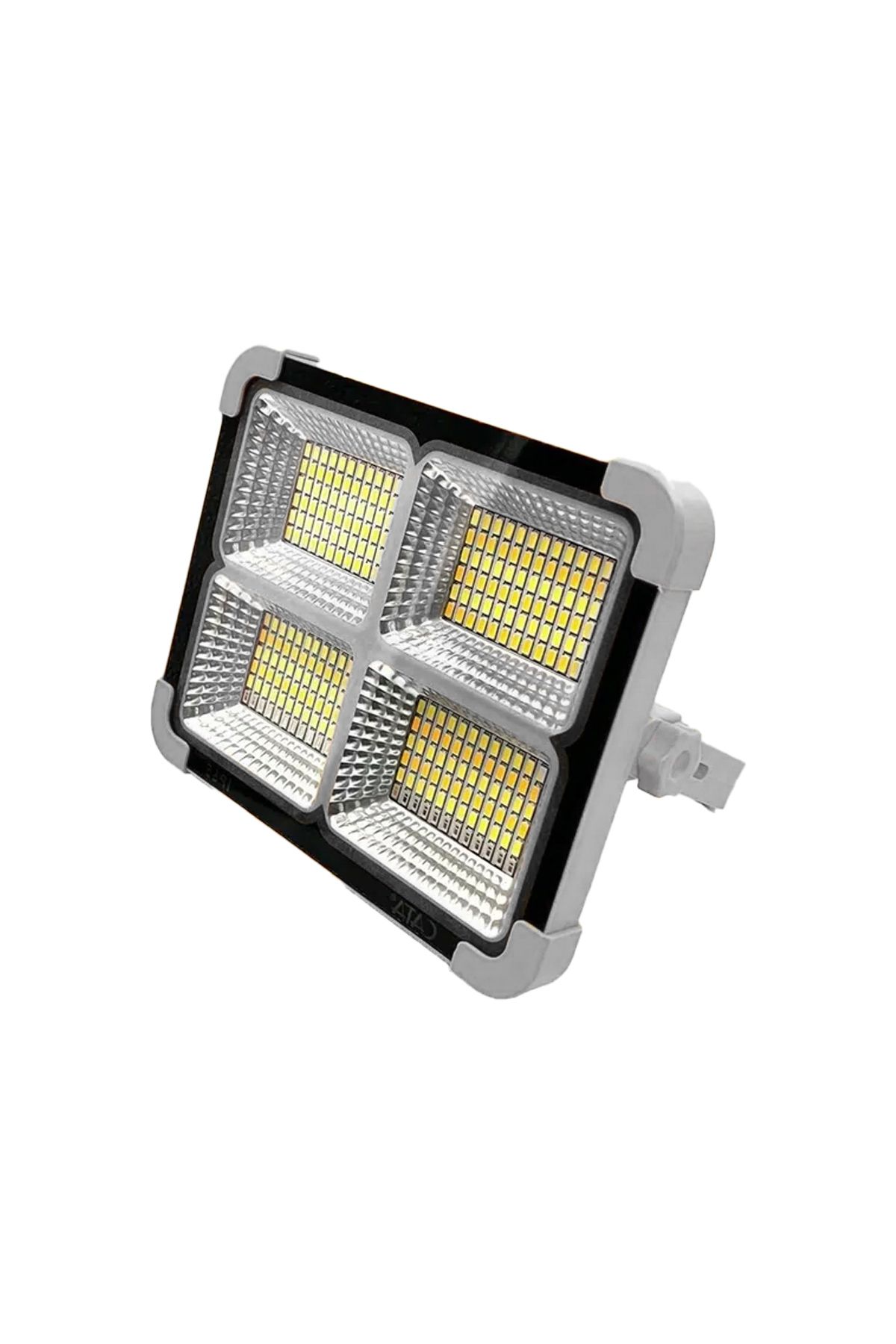 Ct-4698 Güneş Enerjili Solar 200w Watt Led Projektör Taşınabilir Sarı Beyaz Ve Çakar Işık Lamba Ip44