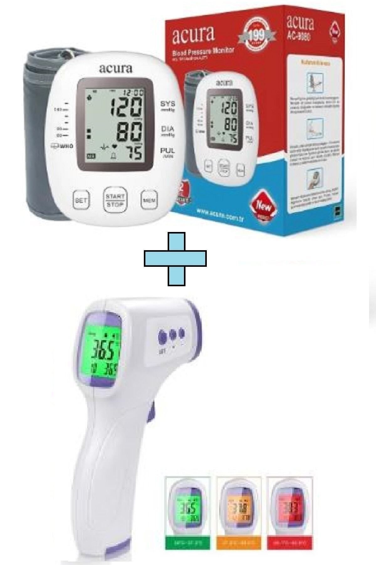 Ac-9080 Koldan Ölçer Tam Otomatik Tansiyon Aleti + Ac-9270 Dijital Temassız Ateş Ölçer