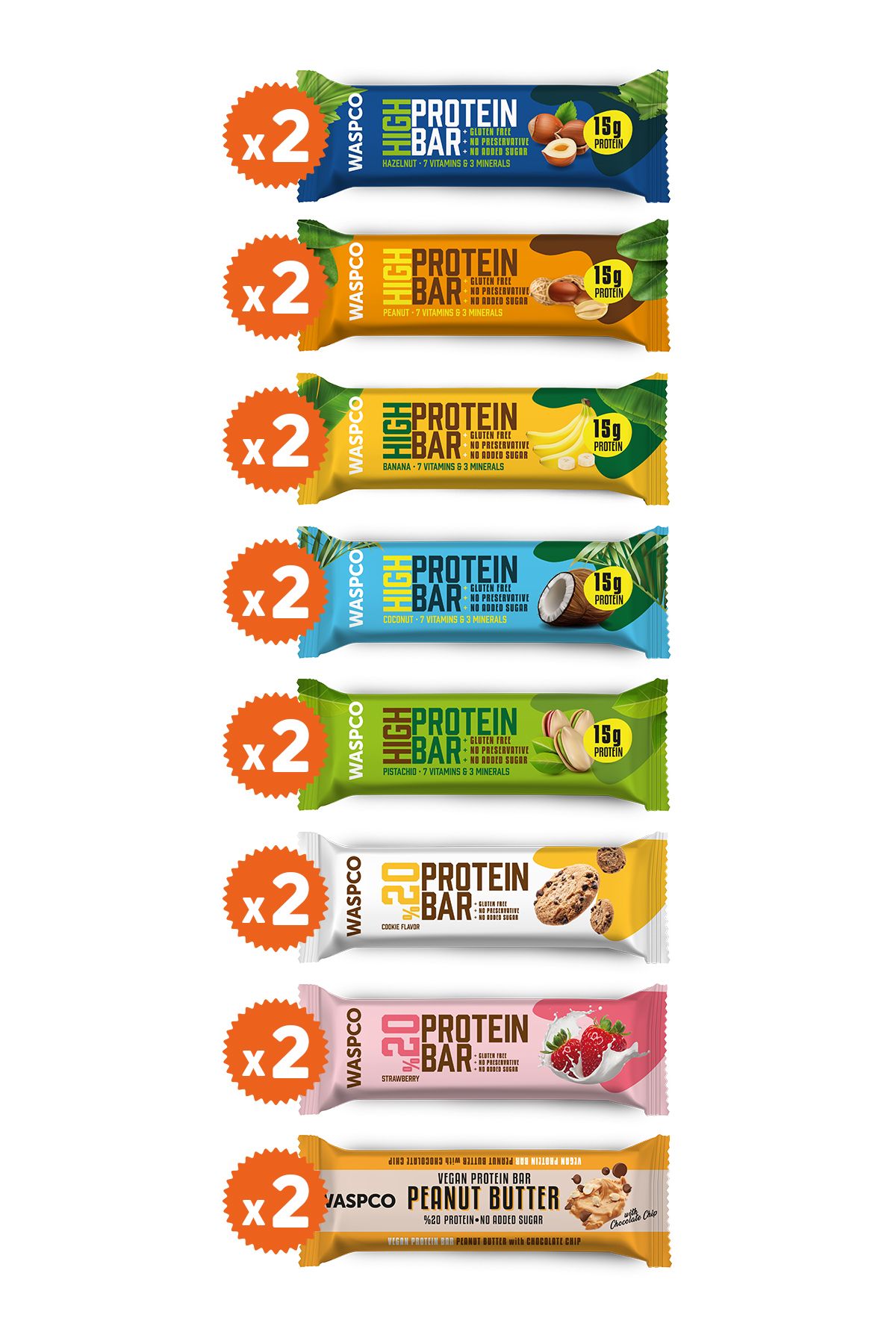 Protein Bar Karma Kutu 16 Adet (8 ÇEŞİT)