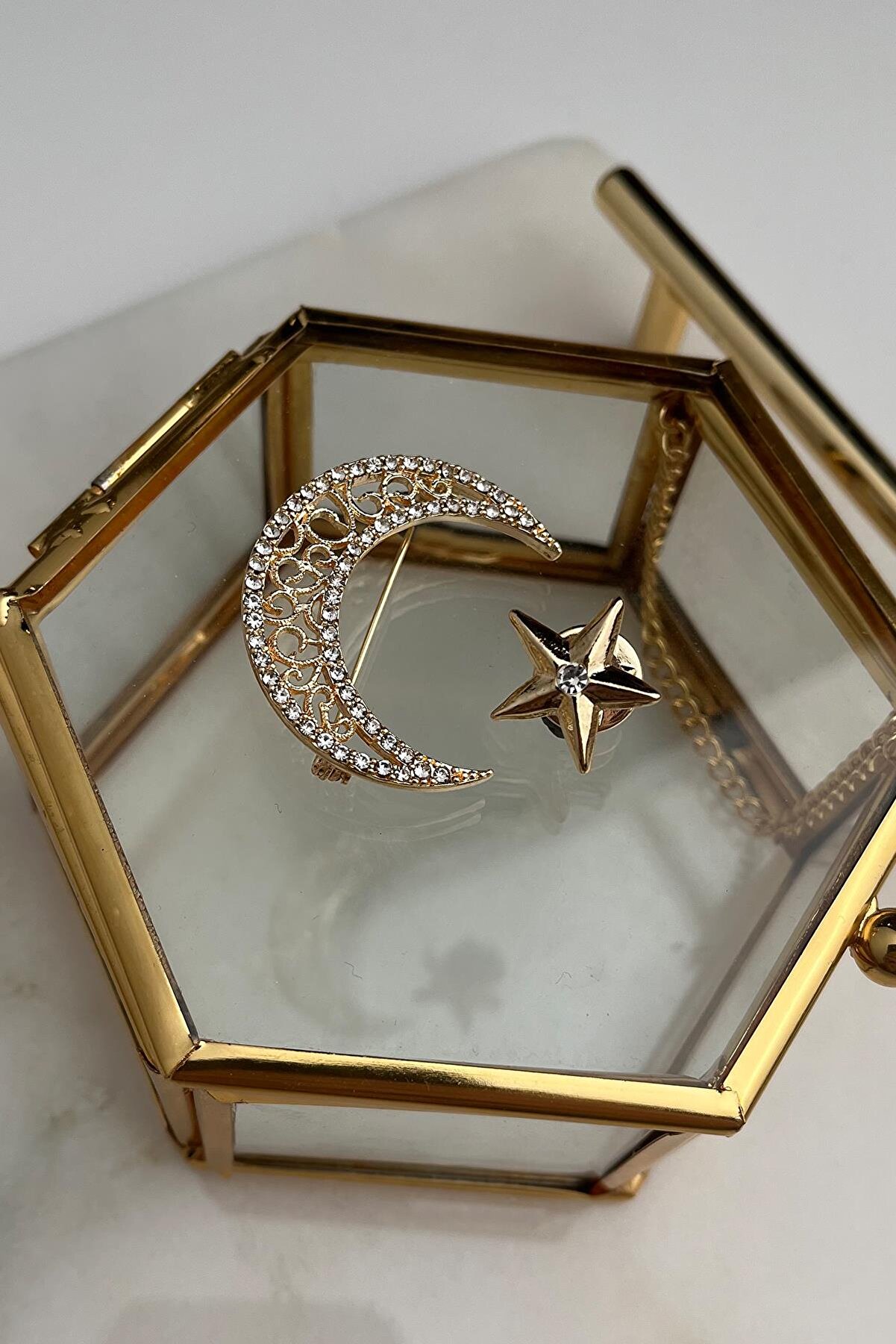 Ay Yıldız Broş (4 CM)