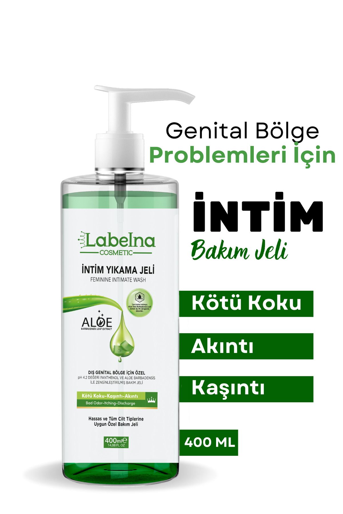 Genital Bölge Koku Akıntı Giderici Intim Bakım Jel 400 ml Labelna Cosmeitc Intim Jel.