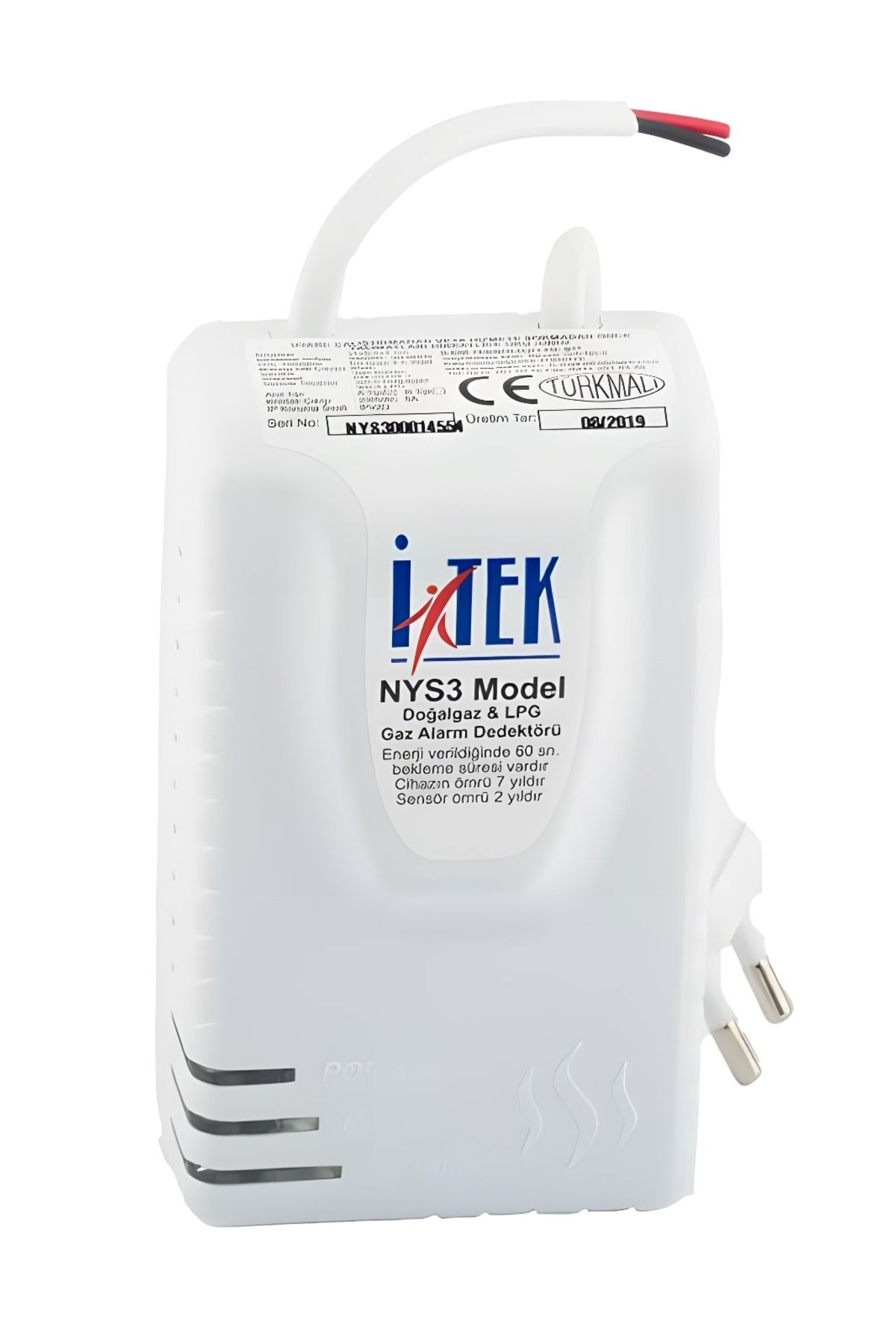 Itek Doğalgaz Alarm Cihazı Nys-3 Model Gaz Dedektörü, Garantili